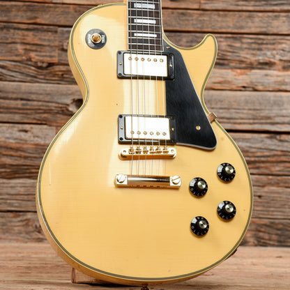 Gibson Custom '74 Les Paul Custom  Reissue Aged Alpine White Electric Guitars / Solid Body