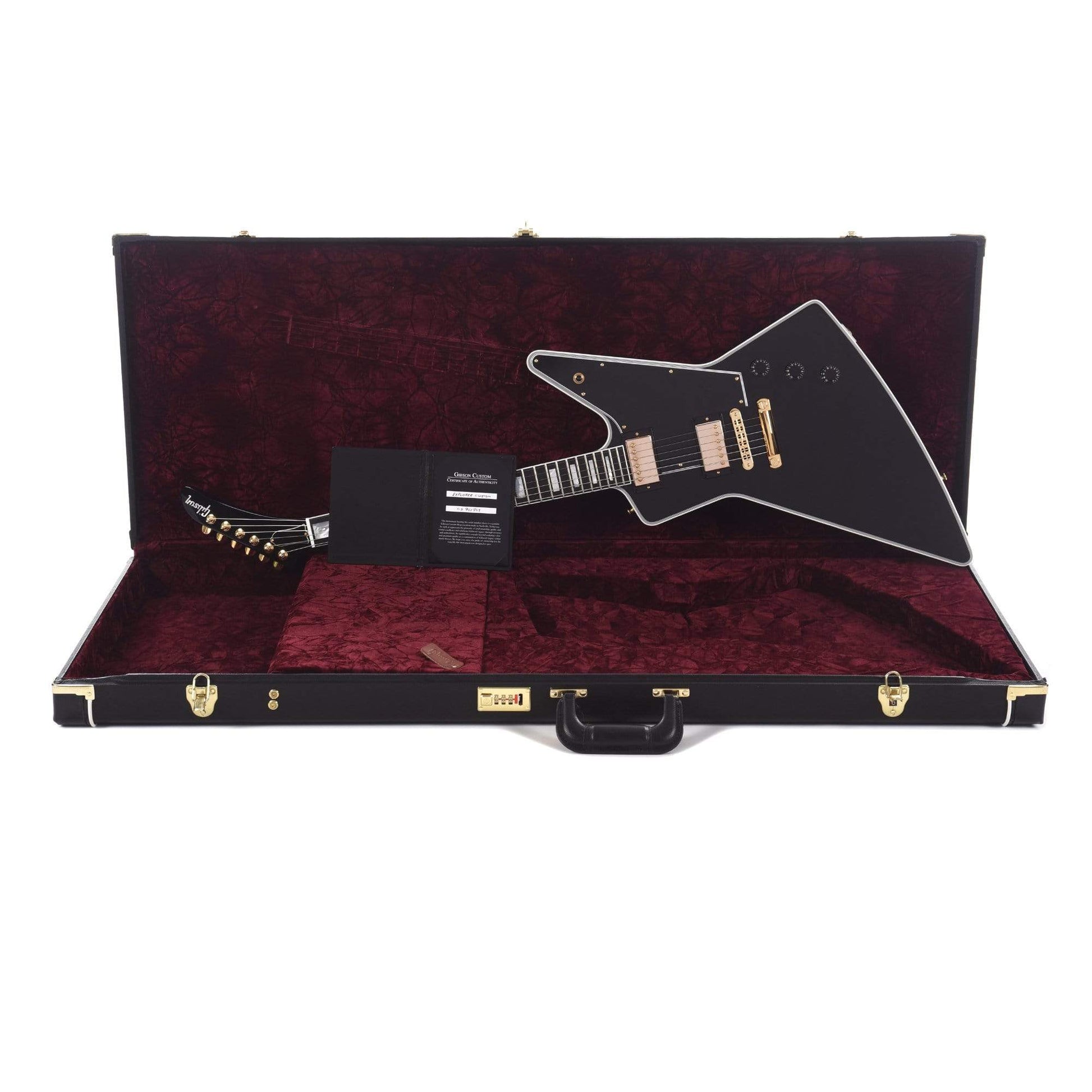 Gibson Custom Explorer Custom Ebony Gloss w/Ebony Fingerboard Electric Guitars / Solid Body