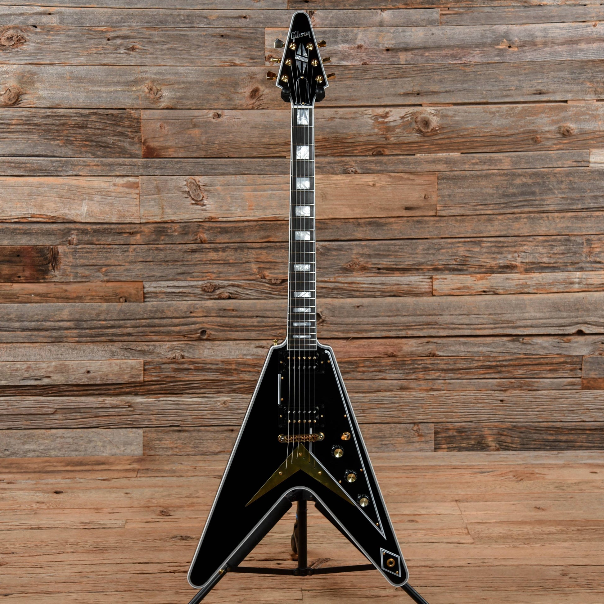 Gibson Custom Flying V Custom Ebony 2022 Electric Guitars / Solid Body