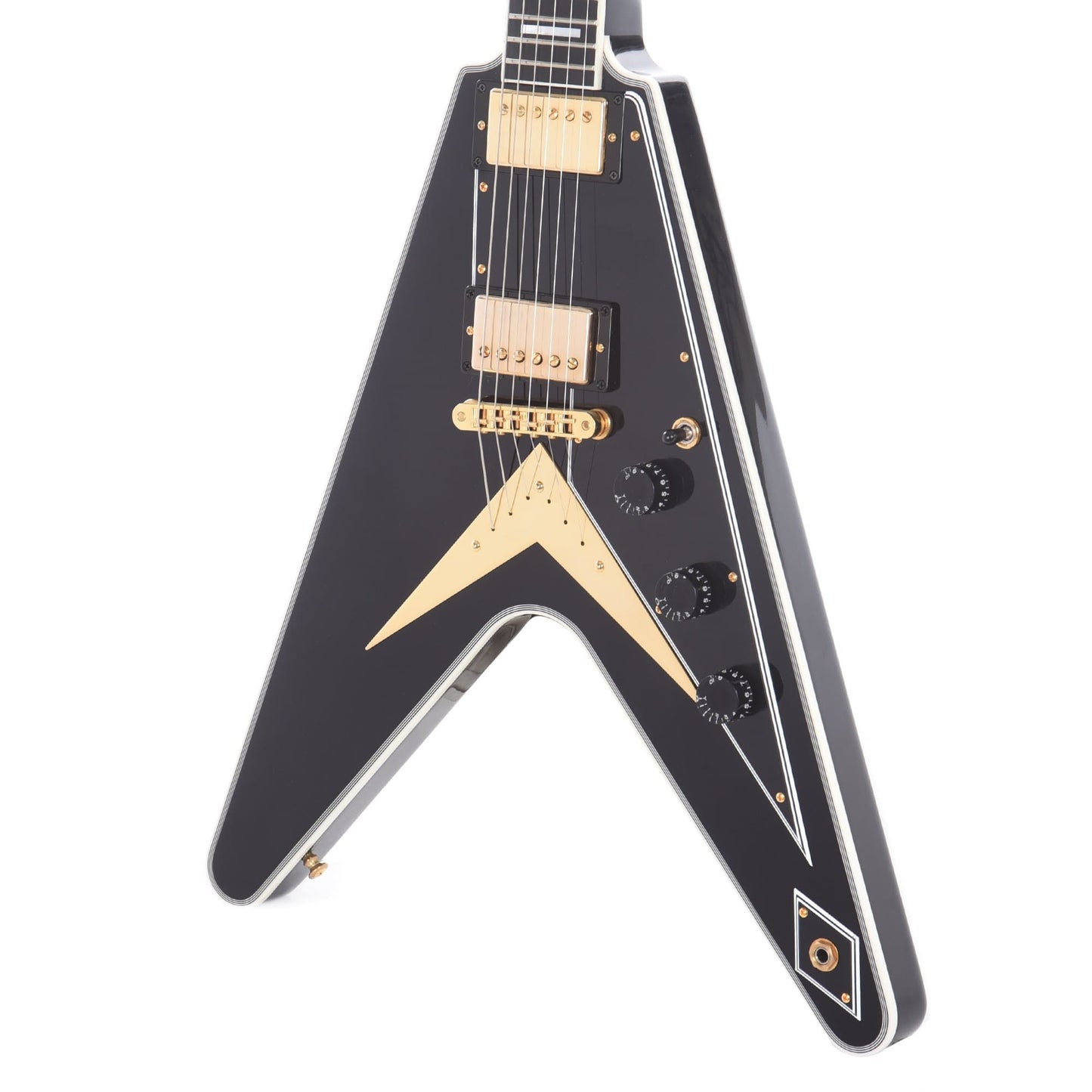 Gibson Custom Flying V Custom Ebony PSL Electric Guitars / Solid Body