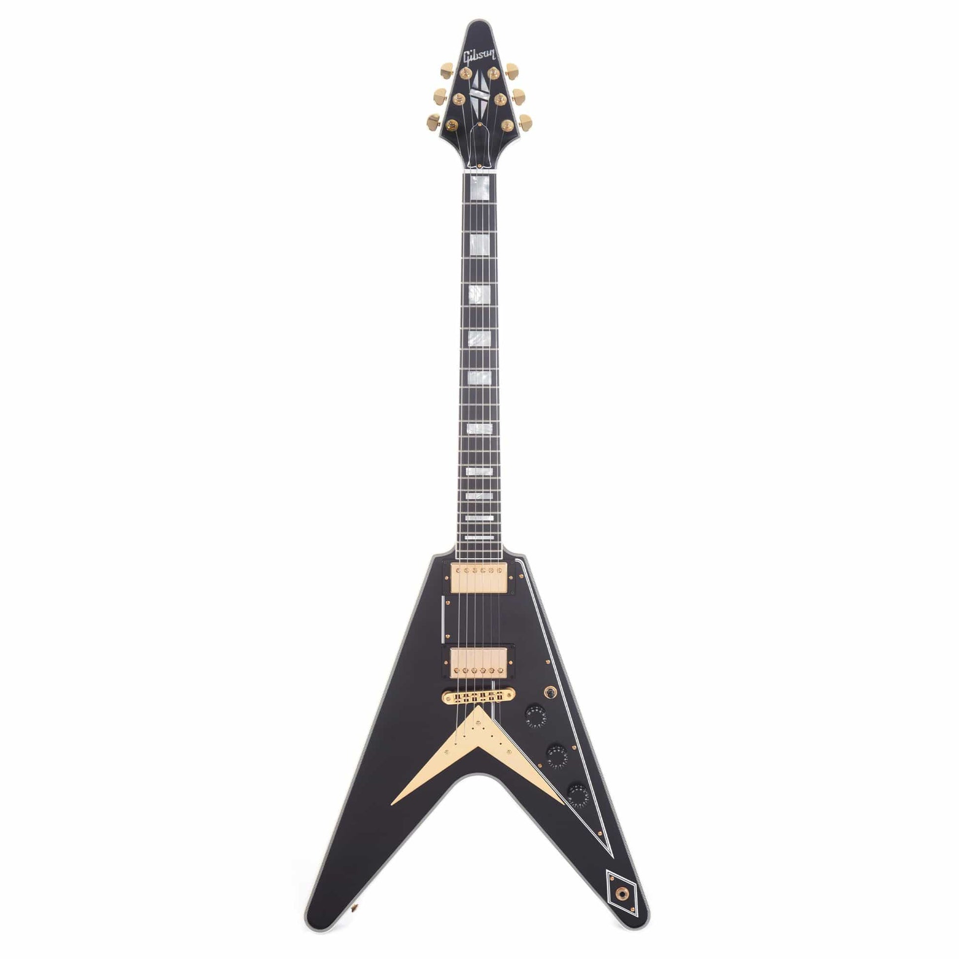 Gibson Custom Flying V Custom Ebony PSL Electric Guitars / Solid Body