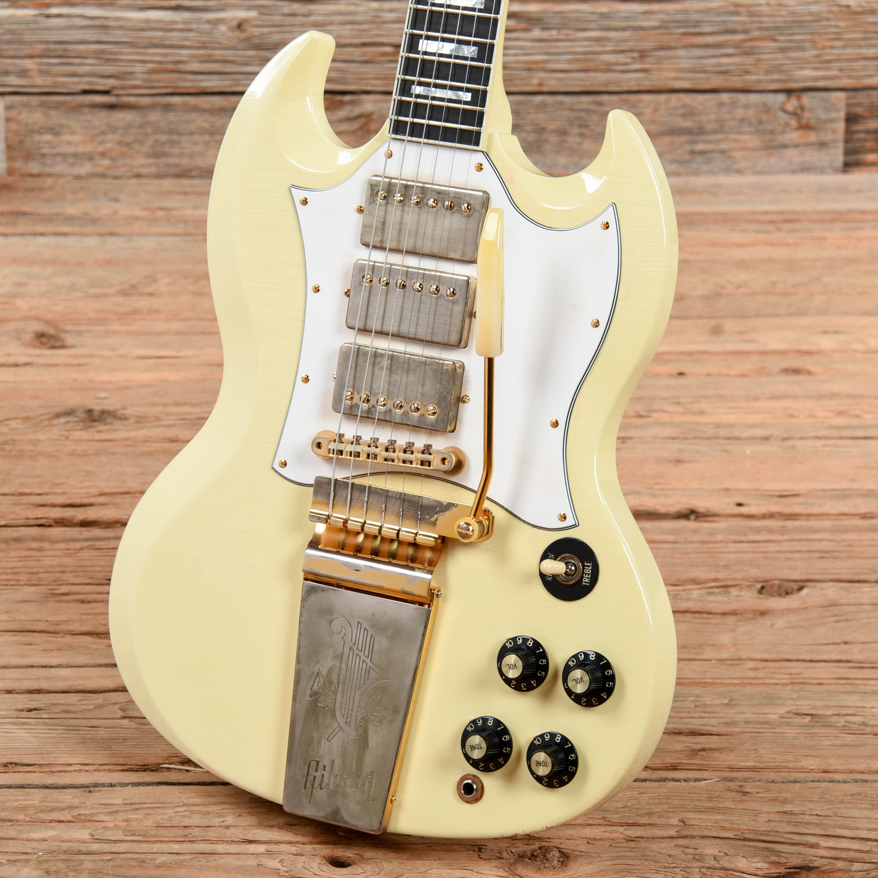 Gibson Custom Jimi Hendrix 67' SG Reissue Aged Polaris White 2020 Electric Guitars / Solid Body