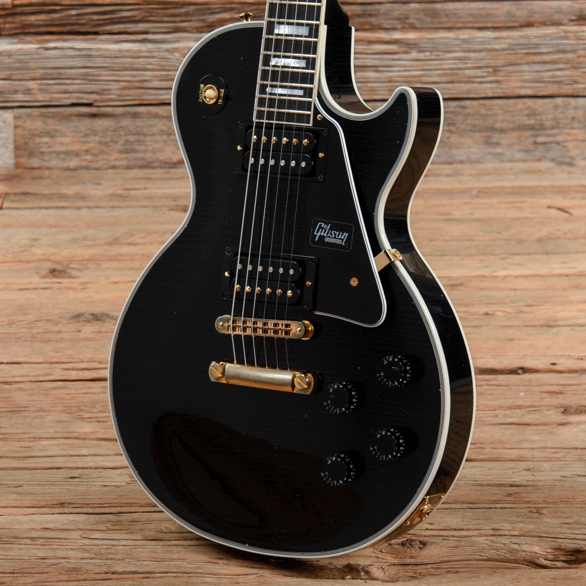 Gibson Custom Les Paul Custom Aged Black 2019 Electric Guitars / Solid Body