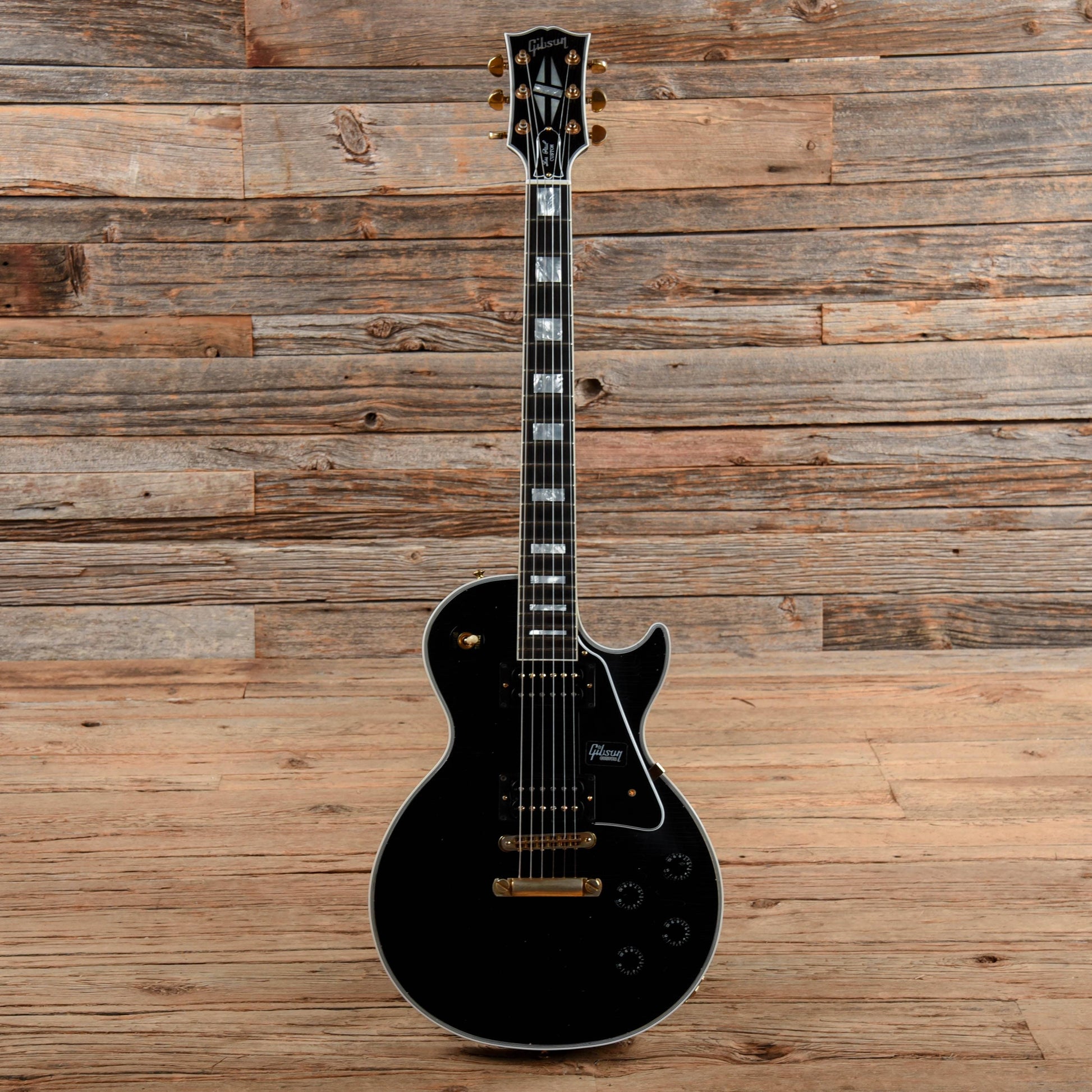 Gibson Custom Les Paul Custom Aged Black 2019 Electric Guitars / Solid Body