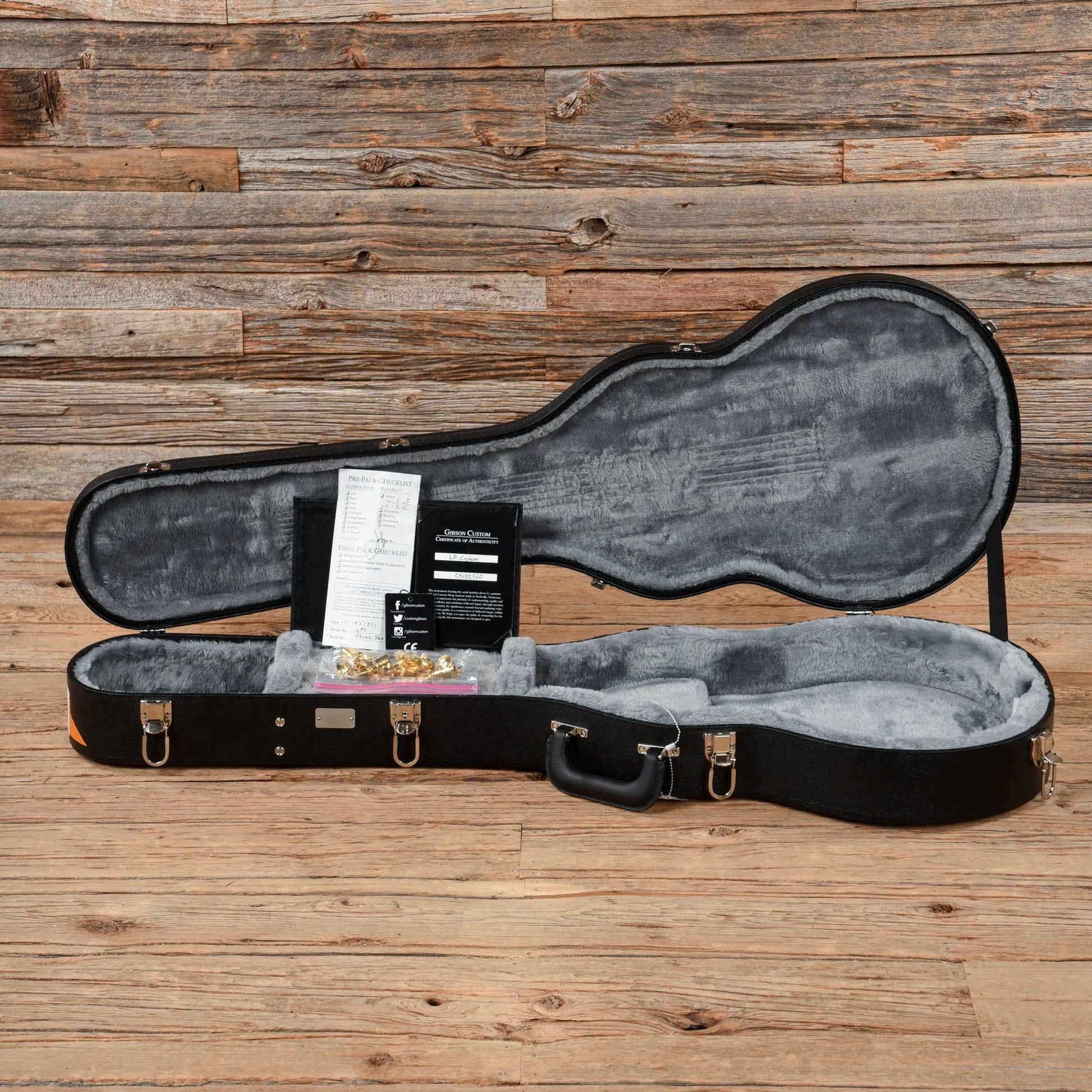 Gibson Custom Les Paul Custom Ebony 2021 LEFTY Electric Guitars / Solid Body