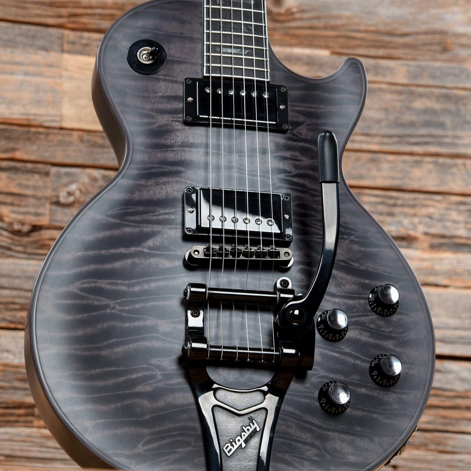 Gibson Custom Les Paul Custom Quilt Satin Darksyde Trans Charcoal Widow 2017 Electric Guitars / Solid Body