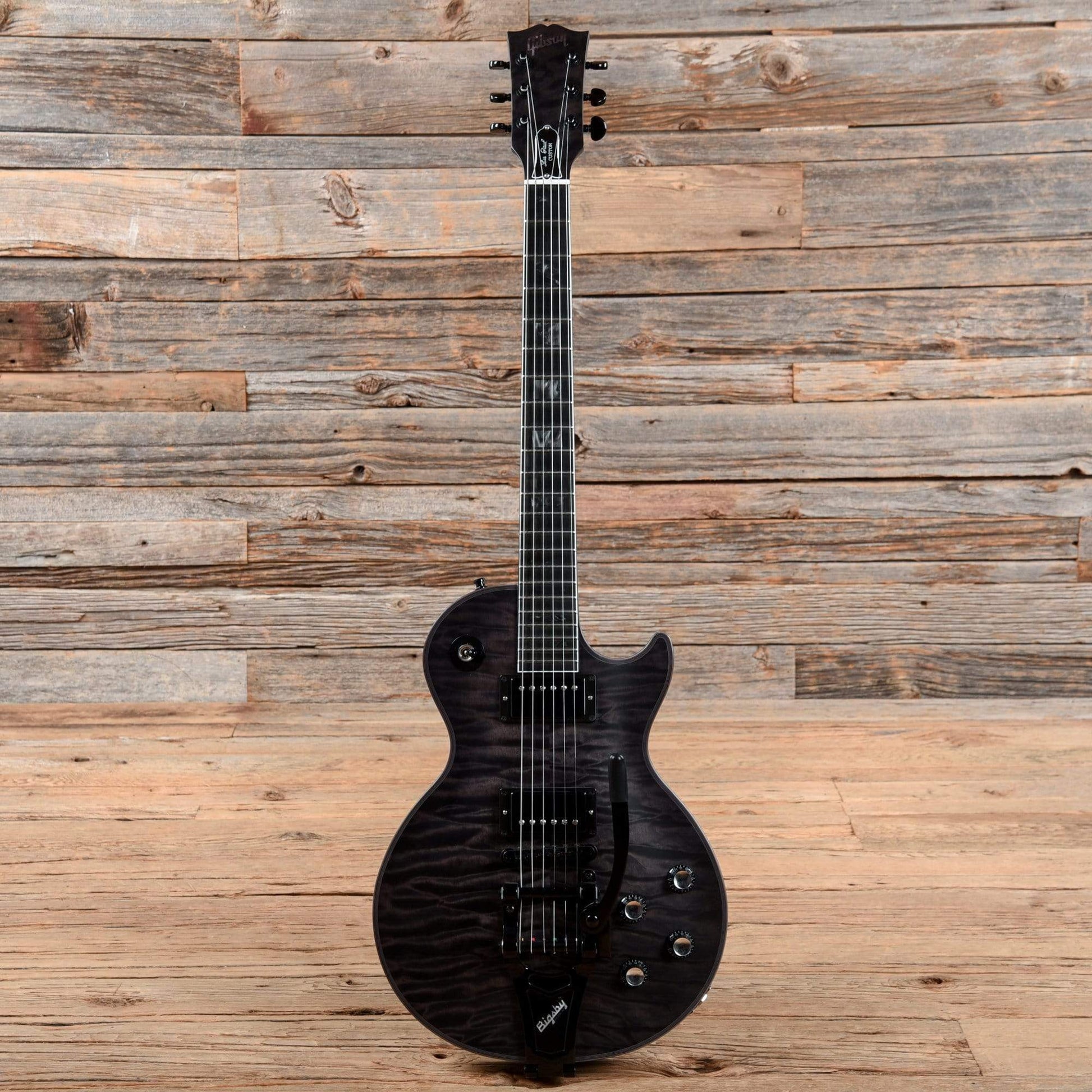 Gibson Custom Les Paul Custom Quilt Satin Darksyde Trans Charcoal Widow 2017 Electric Guitars / Solid Body