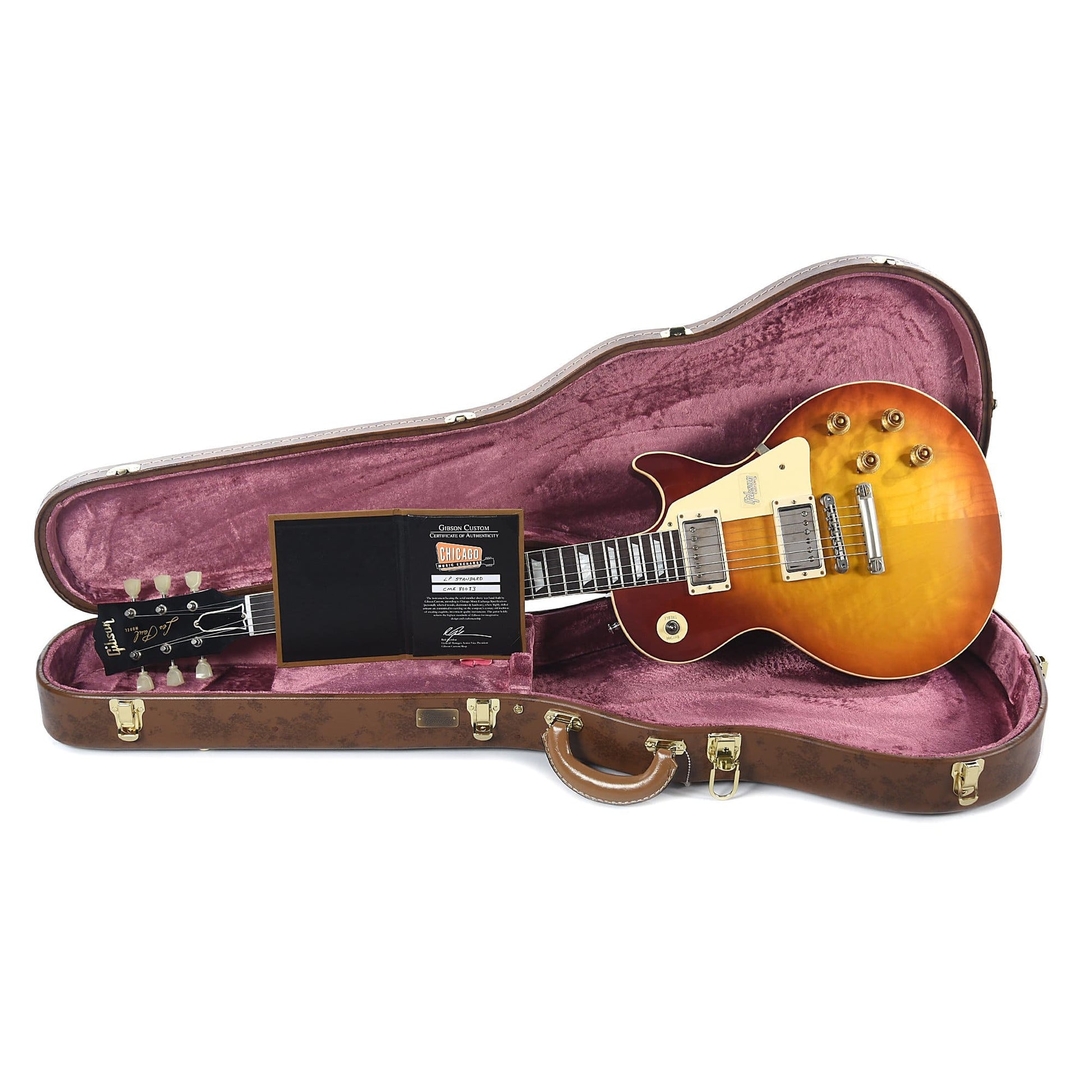 Gibson Custom Les Paul Standard Plain Top Red Sky Fade VOS w/Carmelita Neck Electric Guitars / Solid Body