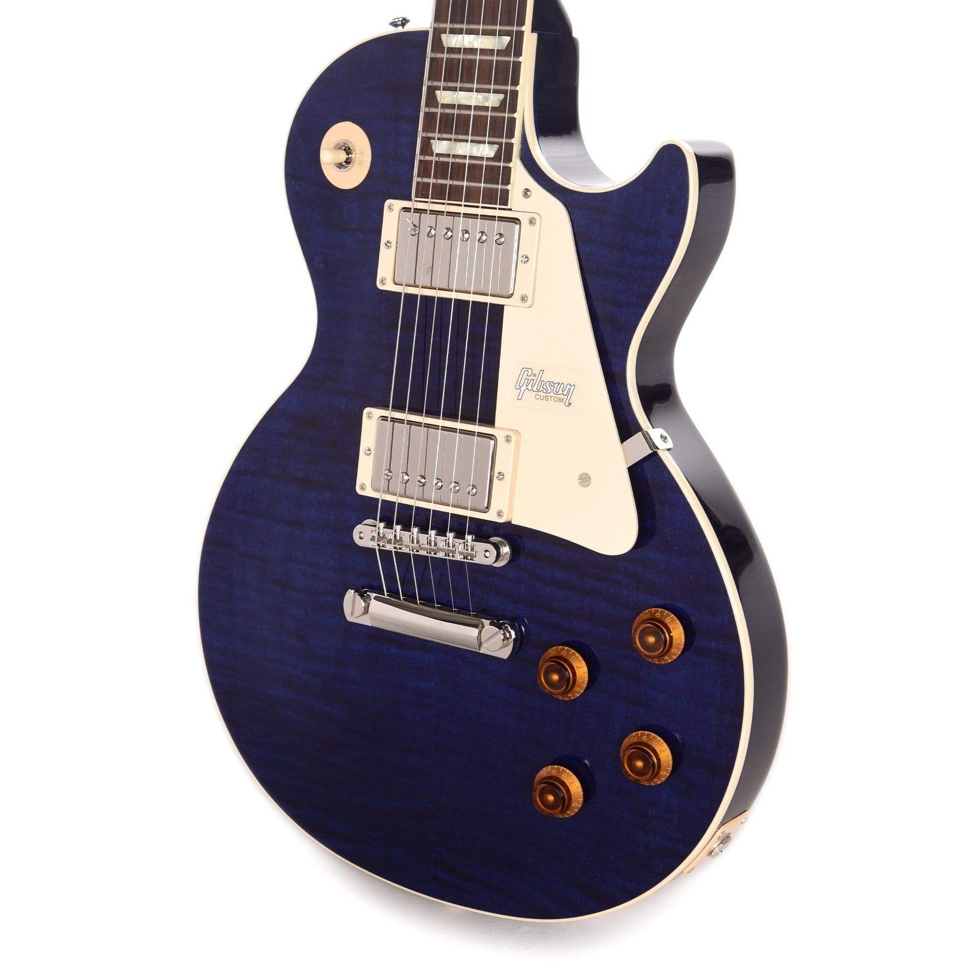 Gibson Custom Modern Les Paul Standard Trans Blue Electric Guitars / Solid Body