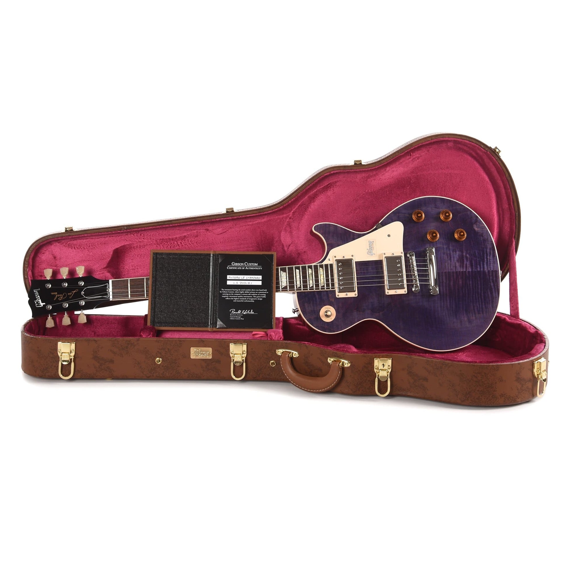 Gibson Custom Modern Les Paul Standard Trans Purple Electric Guitars / Solid Body