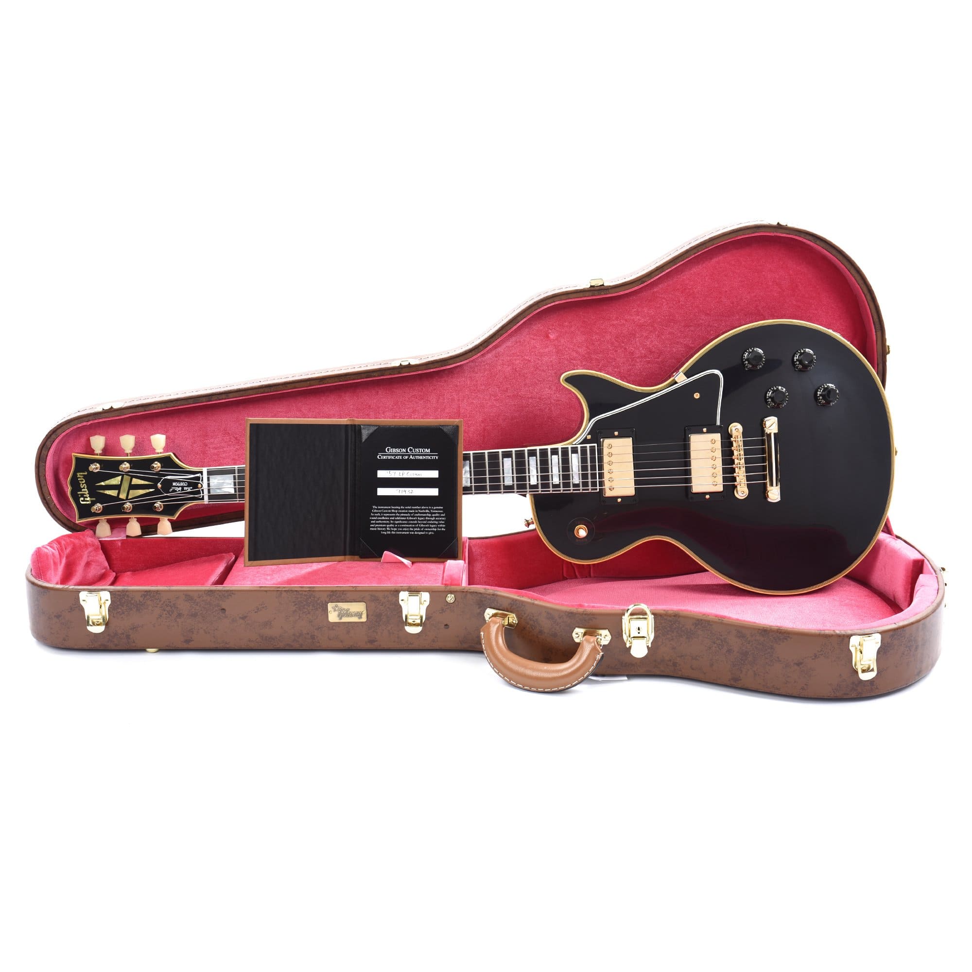 Gibson Custom Shop 1957 Les Paul Custom Reissue 2-Pickup Ebony VOS Electric Guitars / Solid Body