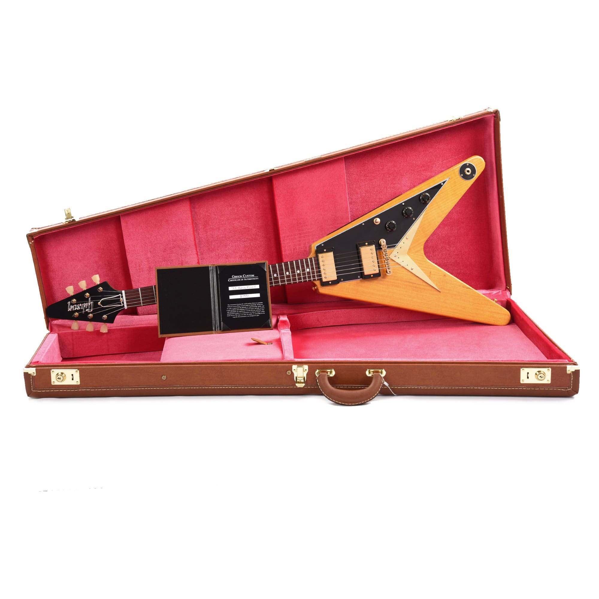 Gibson Custom Shop 1958 Korina Flying-V Reissue Natural w/Black Pickguard Electric Guitars / Solid Body