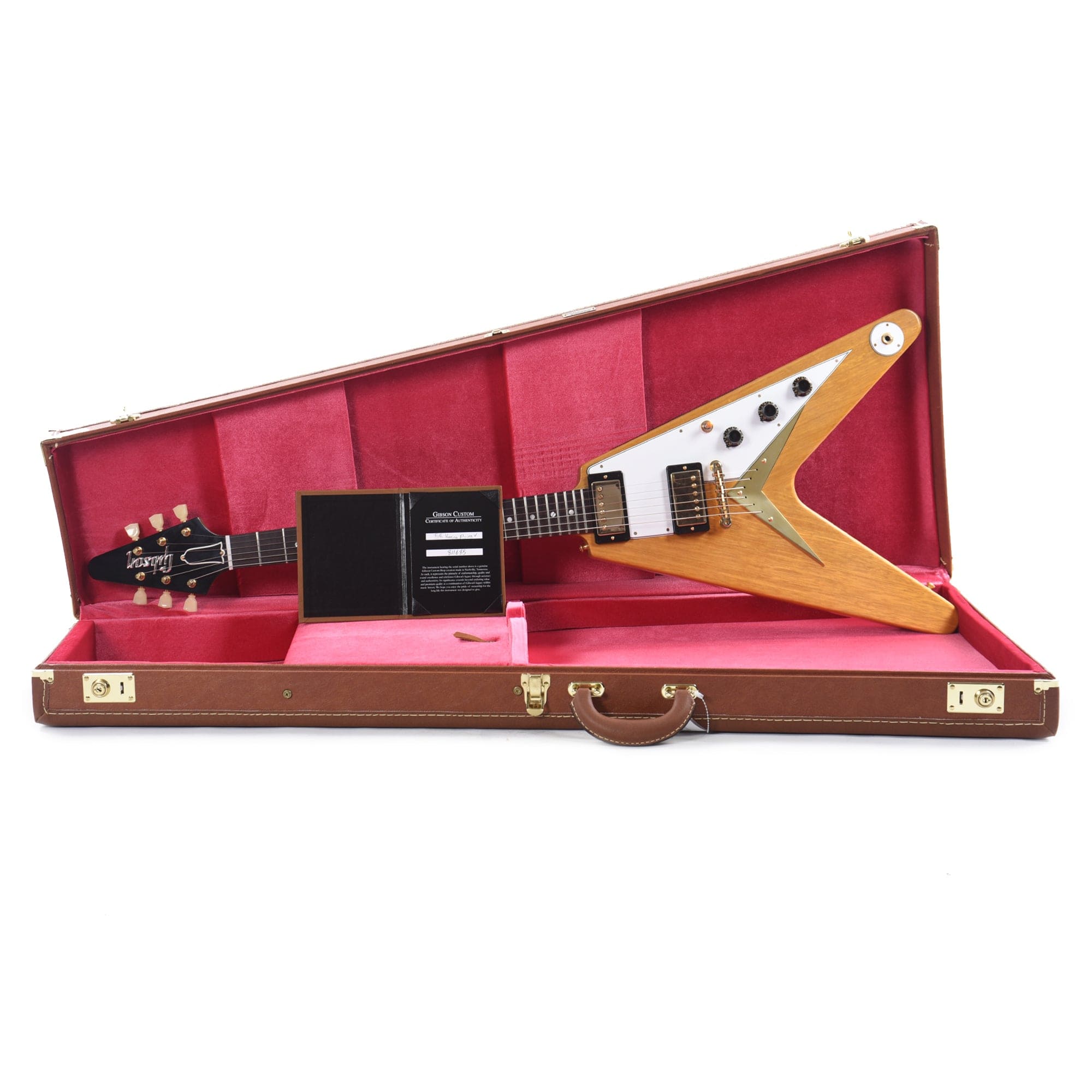 Gibson Custom Shop 1958 Korina Flying V Reissue Natural w/White Pickguard Electric Guitars / Solid Body