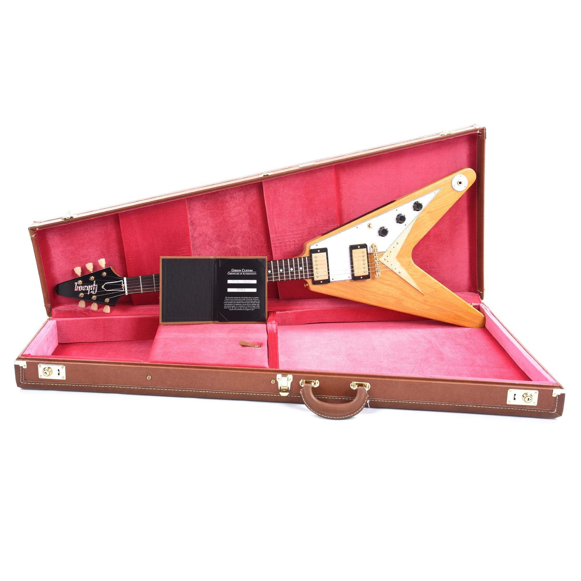 Gibson Custom Shop 1958 Korina Flying V Reissue Natural w/White Pickguard Electric Guitars / Solid Body