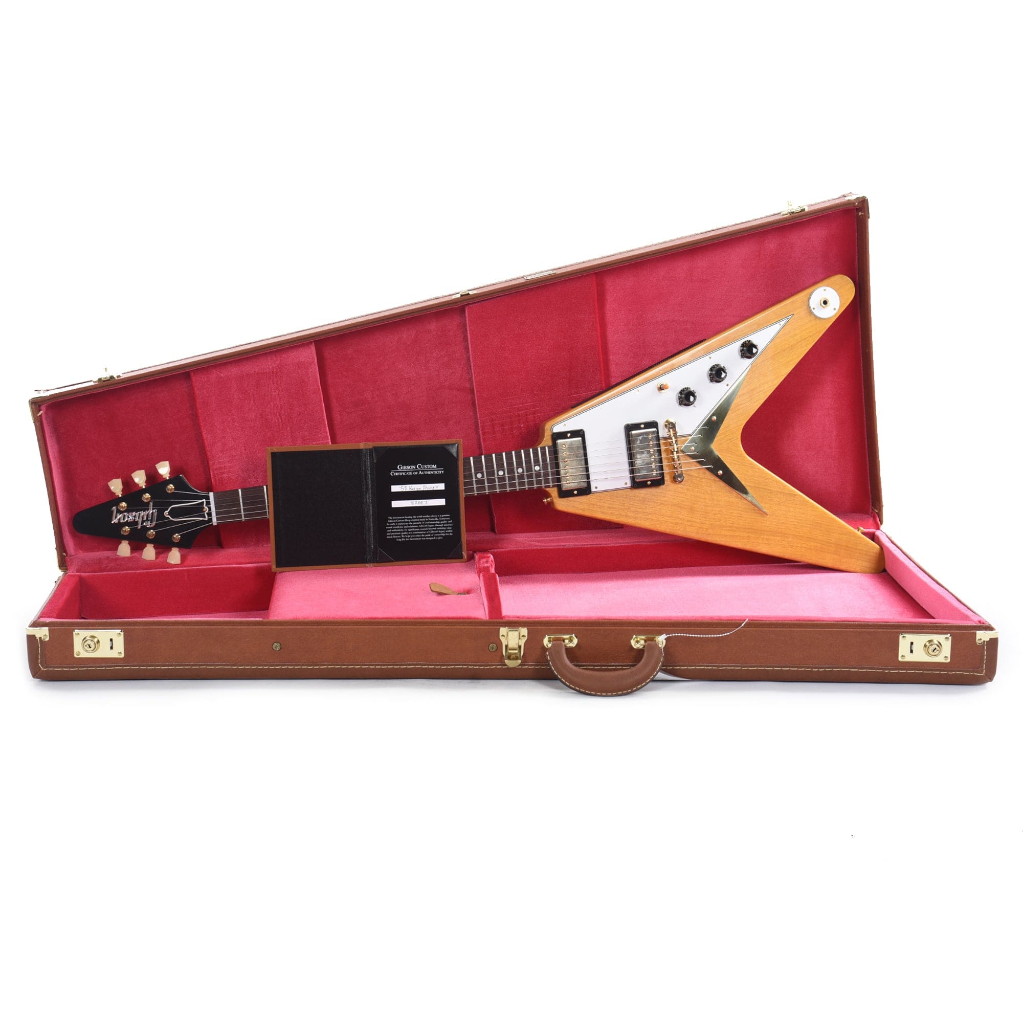 Gibson Custom Shop 1958 Korina Flying V Reissue Natural w/White Pickguard Electric Guitars / Solid Body