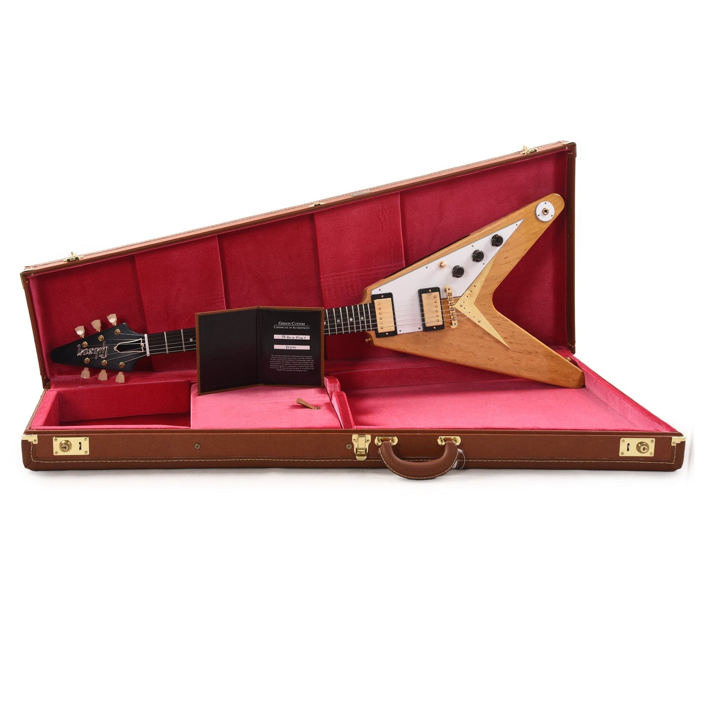 Gibson Custom Shop 1958 Korina Flying V Reissue Natural w/White Pickguard Electric Guitars / Solid Body