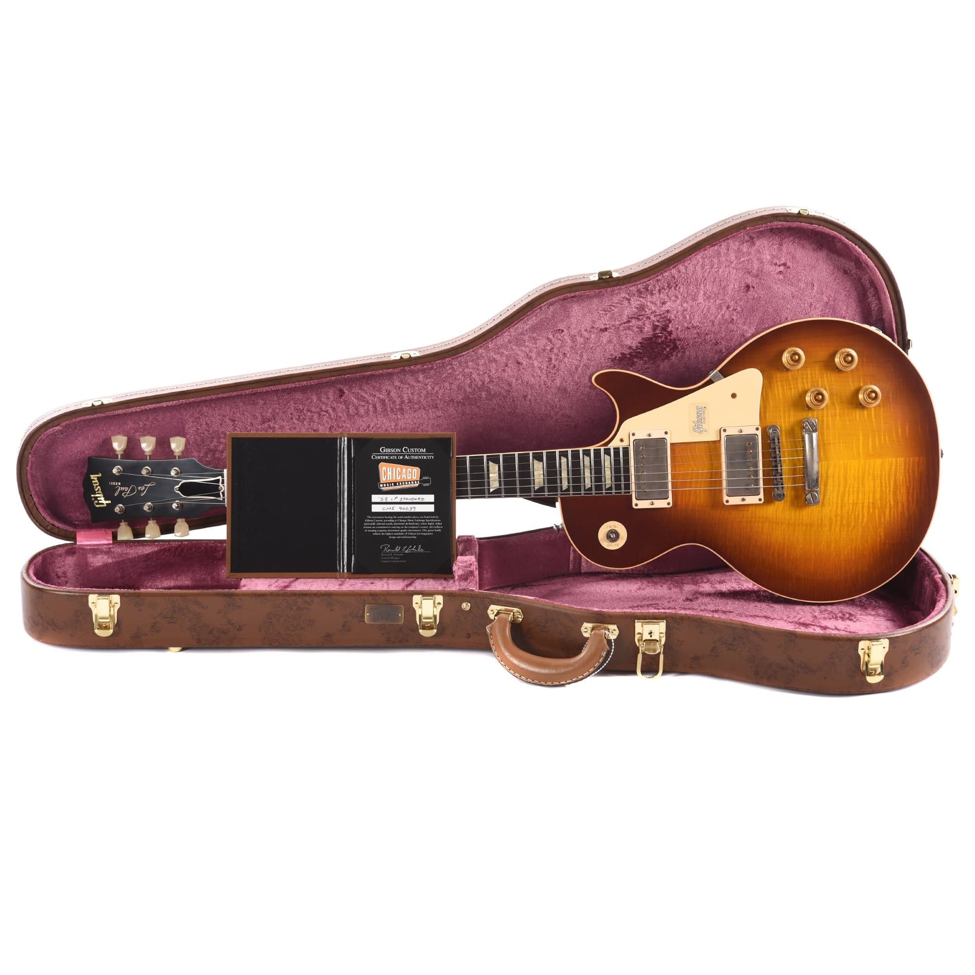 Gibson Custom Shop 1958 Les Paul Standard Cherry Tea Burst VOS Electric Guitars / Solid Body