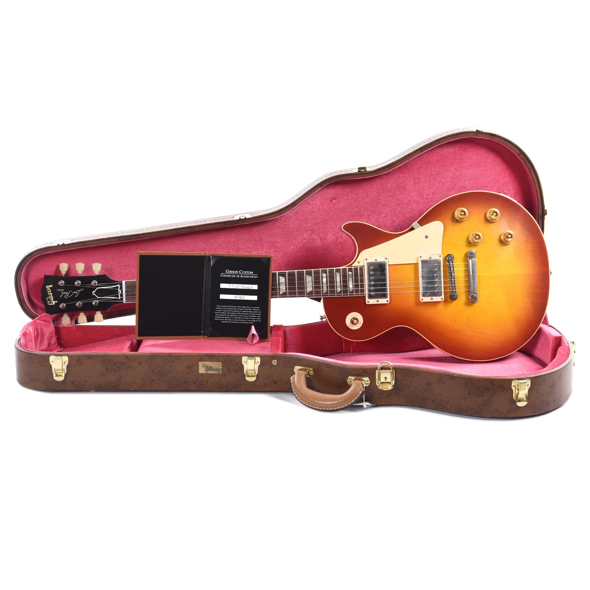 Gibson Custom Shop 1958 Les Paul Standard Reissue Washed Cherry Sunburst VOS Electric Guitars / Solid Body