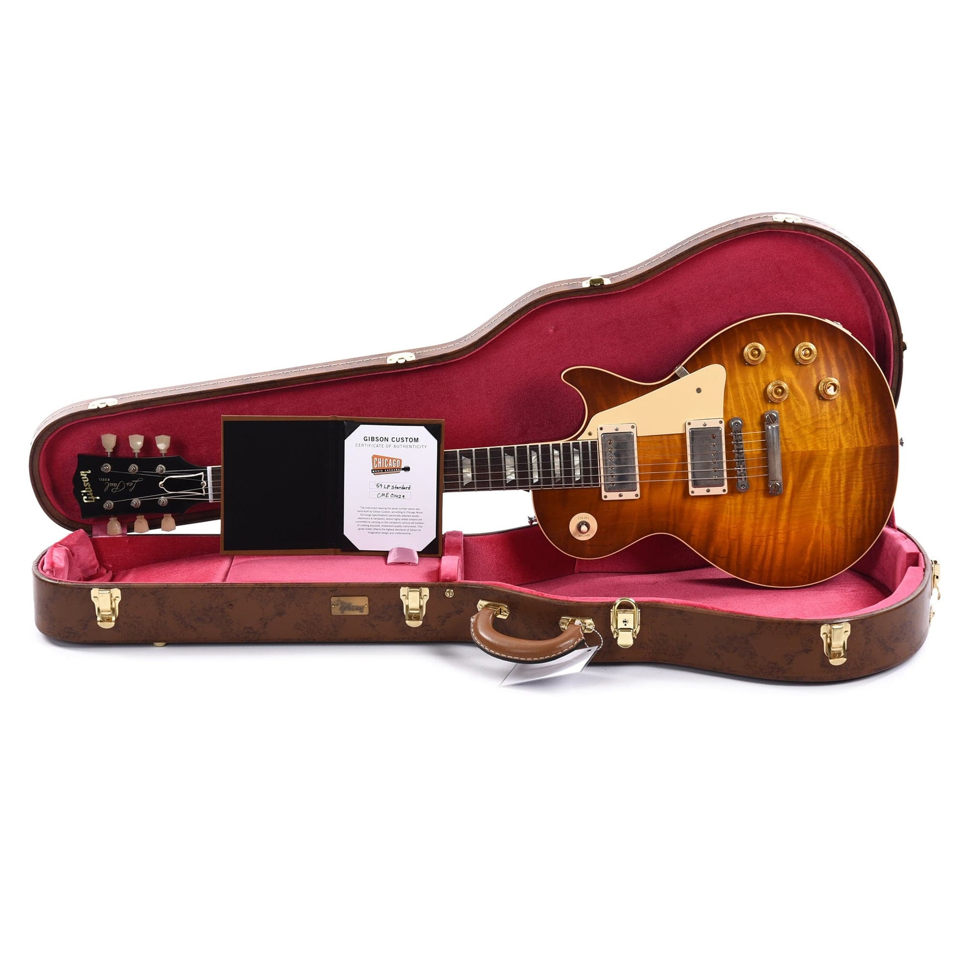 Gibson Custom Shop 1959 Les Paul Standard "CME Spec" Amber VOS w/59 Carmelita Neck Electric Guitars / Solid Body