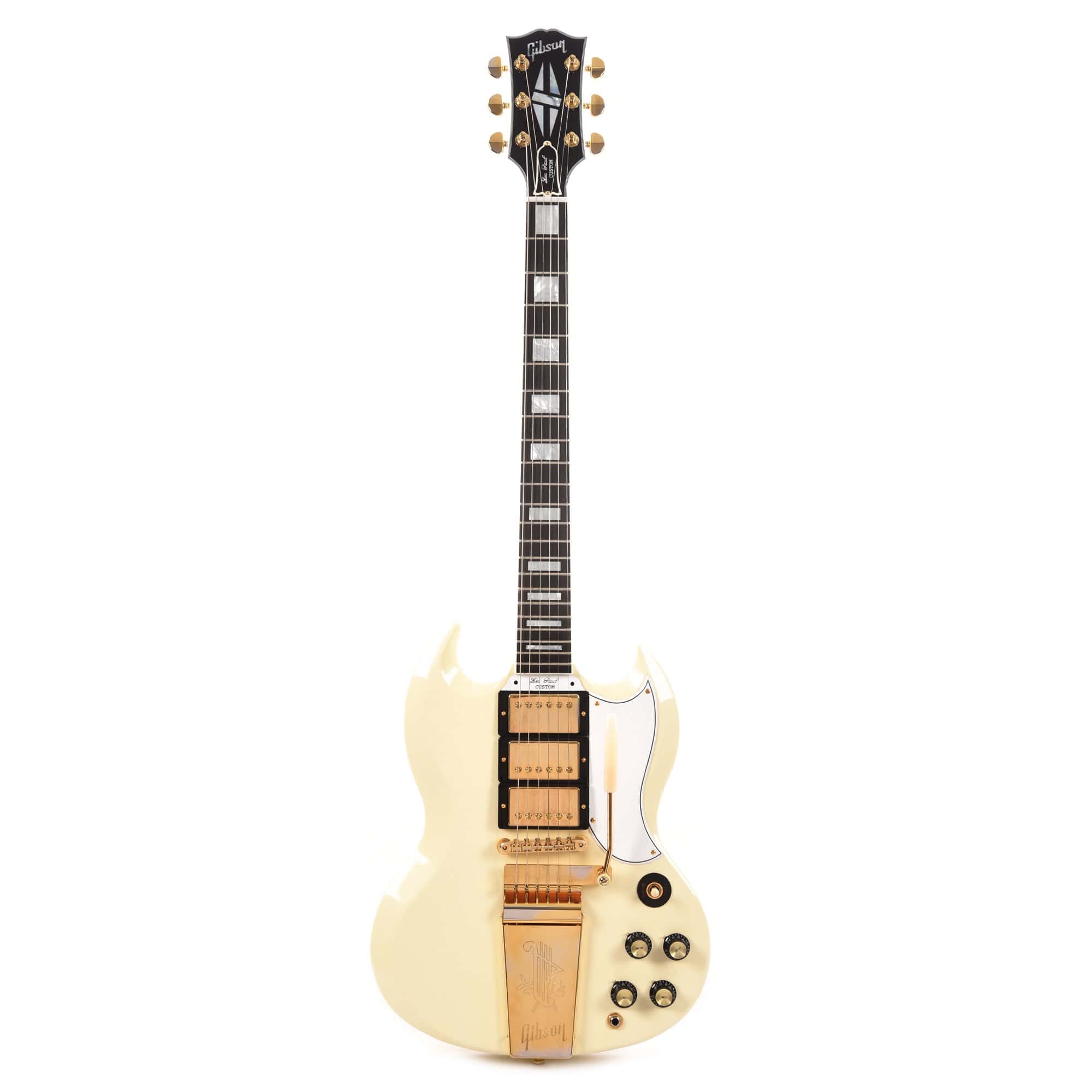 Gibson Custom Shop 1963 Les Paul SG Custom Reissue w/Maestro Classic White VOS Electric Guitars / Solid Body