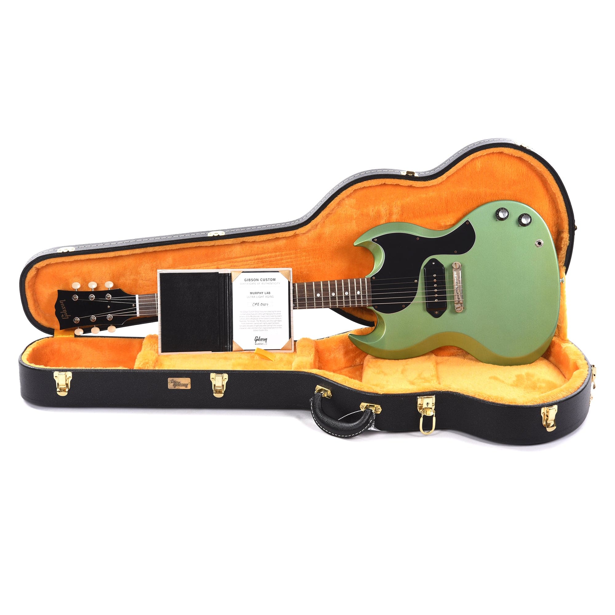 Gibson Custom Shop 1963 SG Junior Reissue Heavy Antique Inverness Green Poly Murphy Lab Ultra Light Aged Electric Guitars / Solid Body