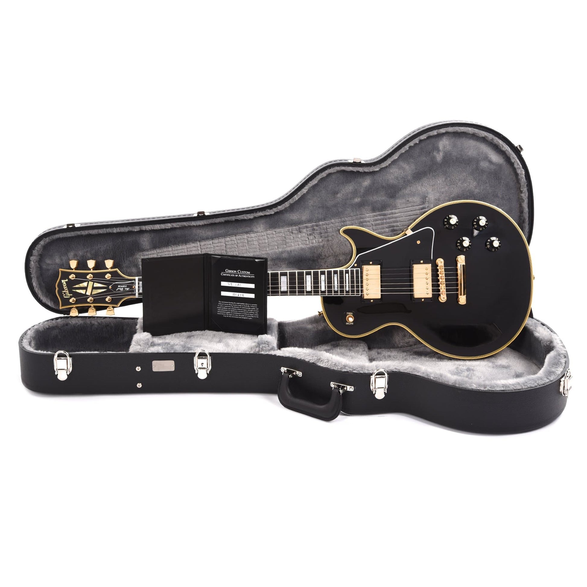 Gibson Custom Shop 1968 Les Paul Custom Reissue Ebony Gloss Electric Guitars / Solid Body