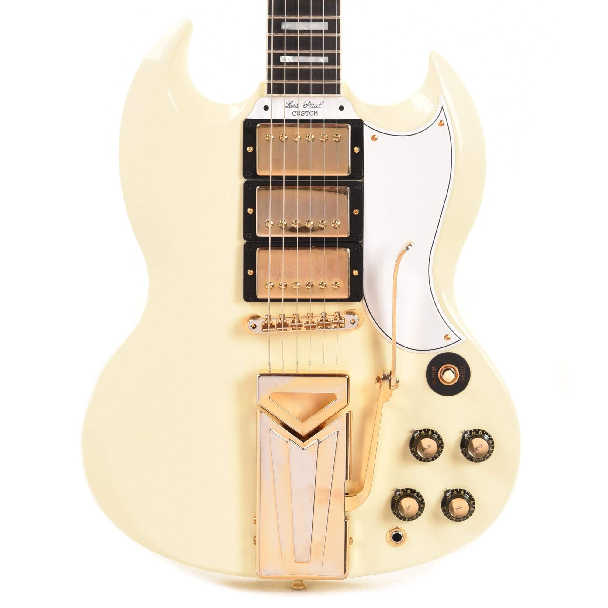 Gibson Custom Shop 60th Anniversary 1961 SG Les Paul Custom Classic White VOS w/Sideway Vibrola Electric Guitars / Solid Body