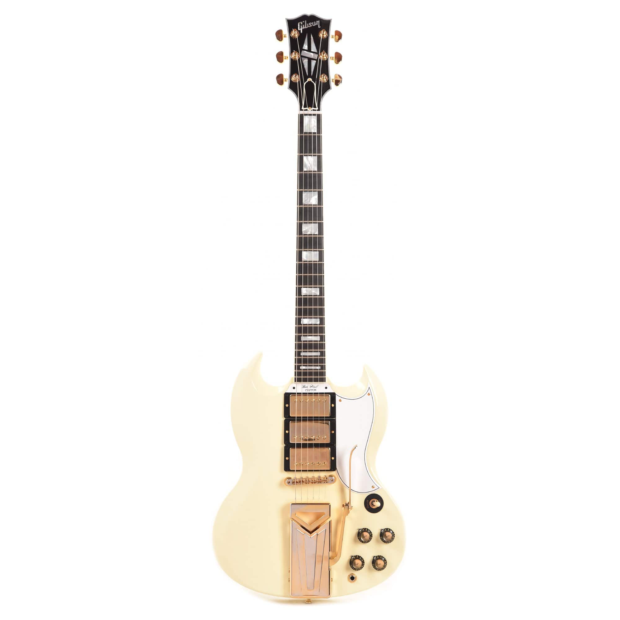 Gibson Custom Shop 60th Anniversary 1961 SG Les Paul Custom Classic White VOS w/Sideway Vibrola Electric Guitars / Solid Body