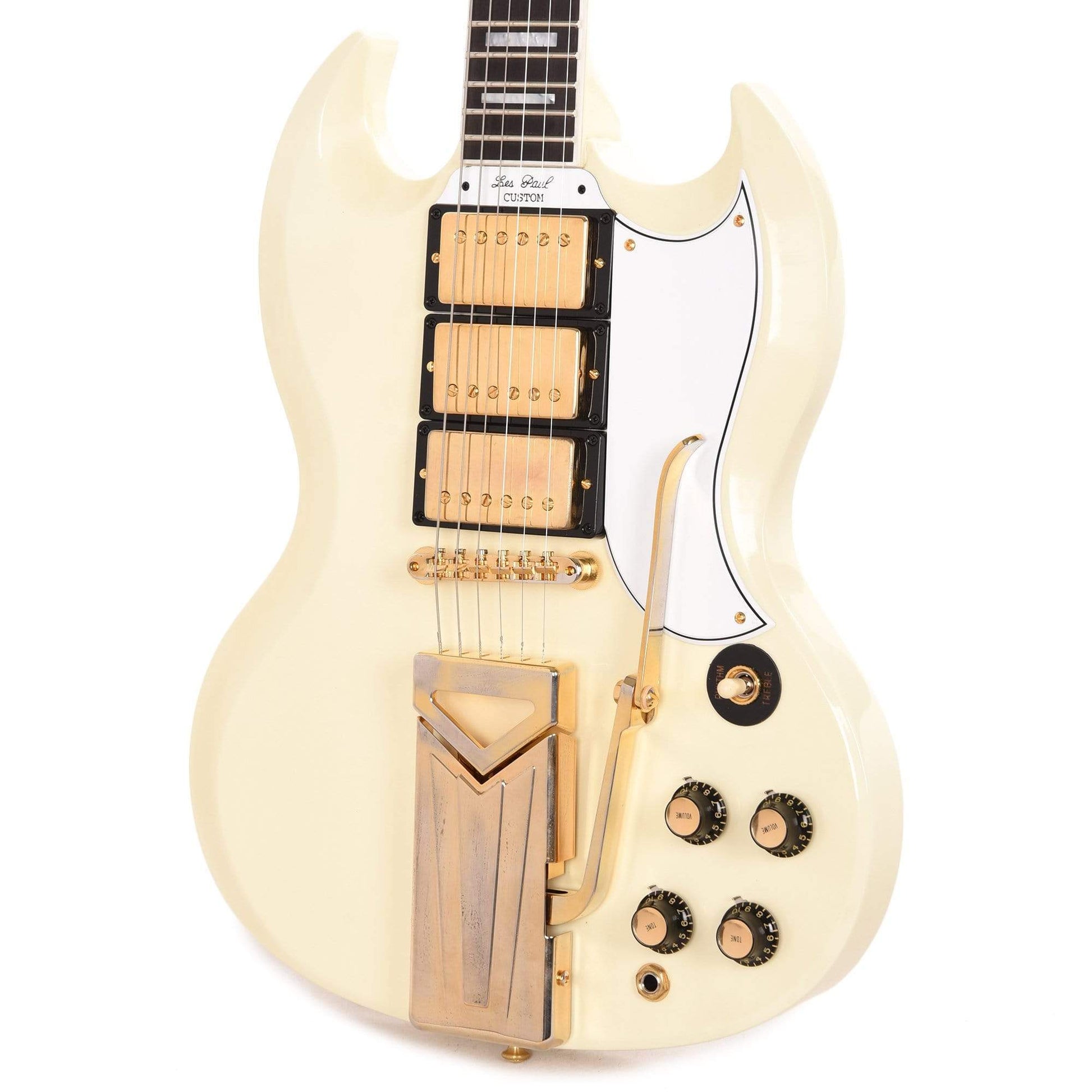 Gibson Custom Shop 60th Anniversary 1961 SG Les Paul Custom Classic White VOS w/Sideway Vibrola Electric Guitars / Solid Body