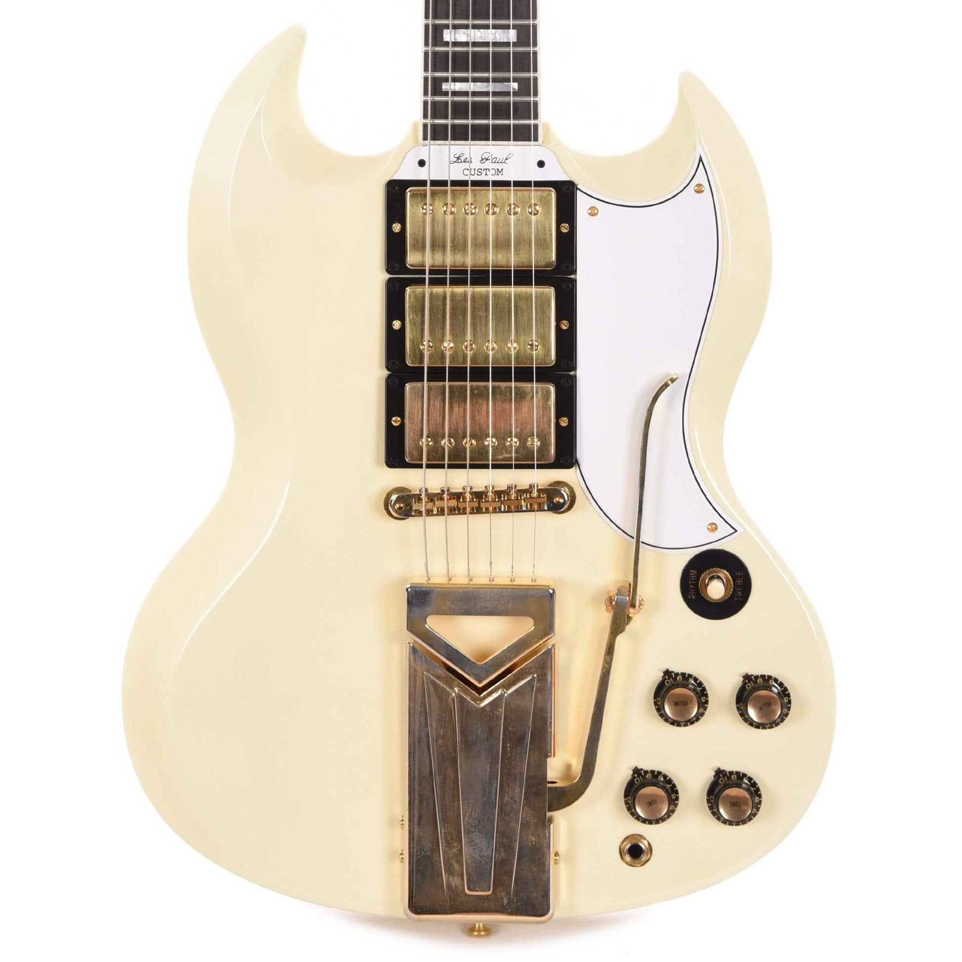 Gibson Custom Shop 60th Anniversary 1961 SG Les Paul Custom Classic White VOS w/Sideway Vibrola Electric Guitars / Solid Body