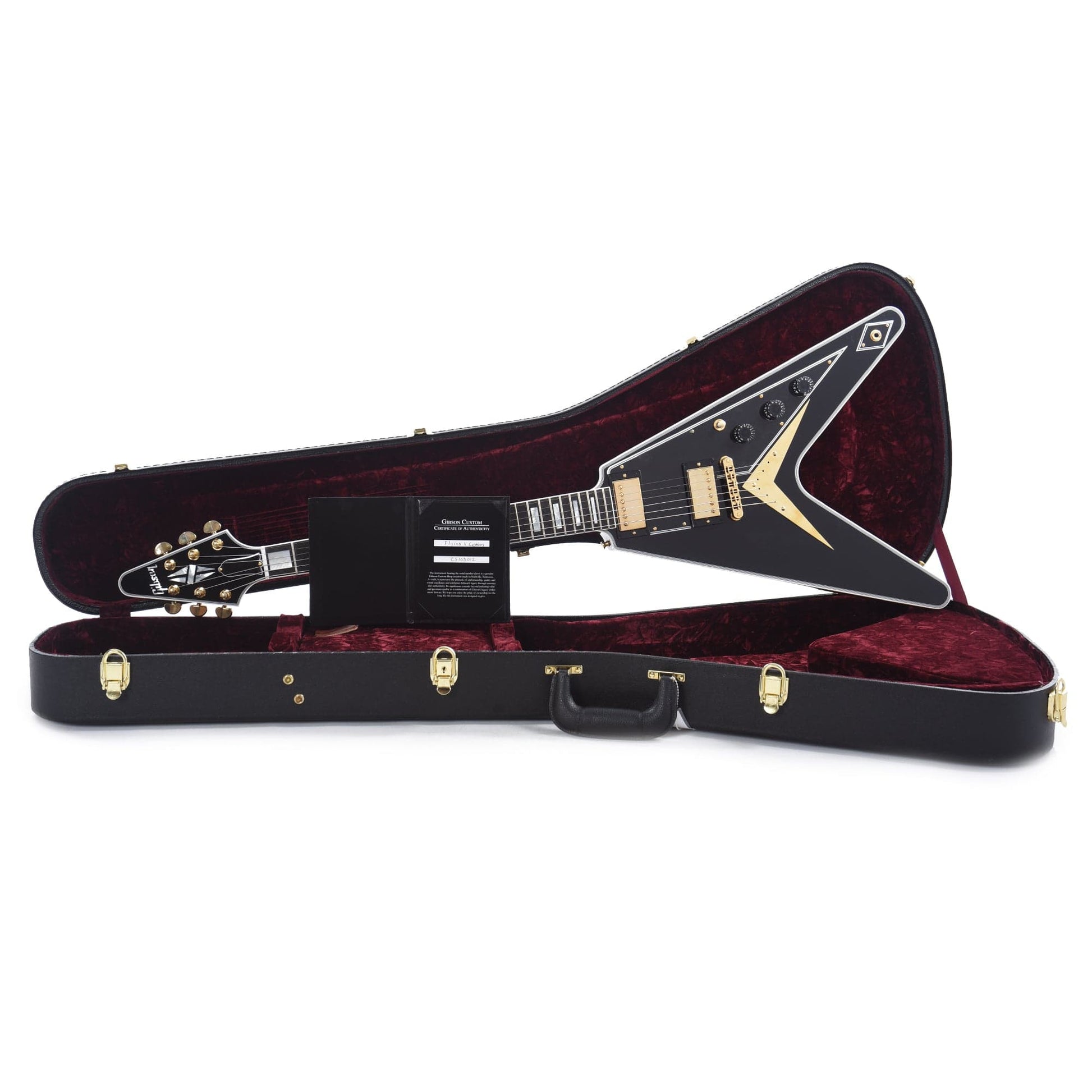 Gibson Custom Shop Flying V Custom Ebony Gloss w/Ebony Fingerboard Electric Guitars / Solid Body