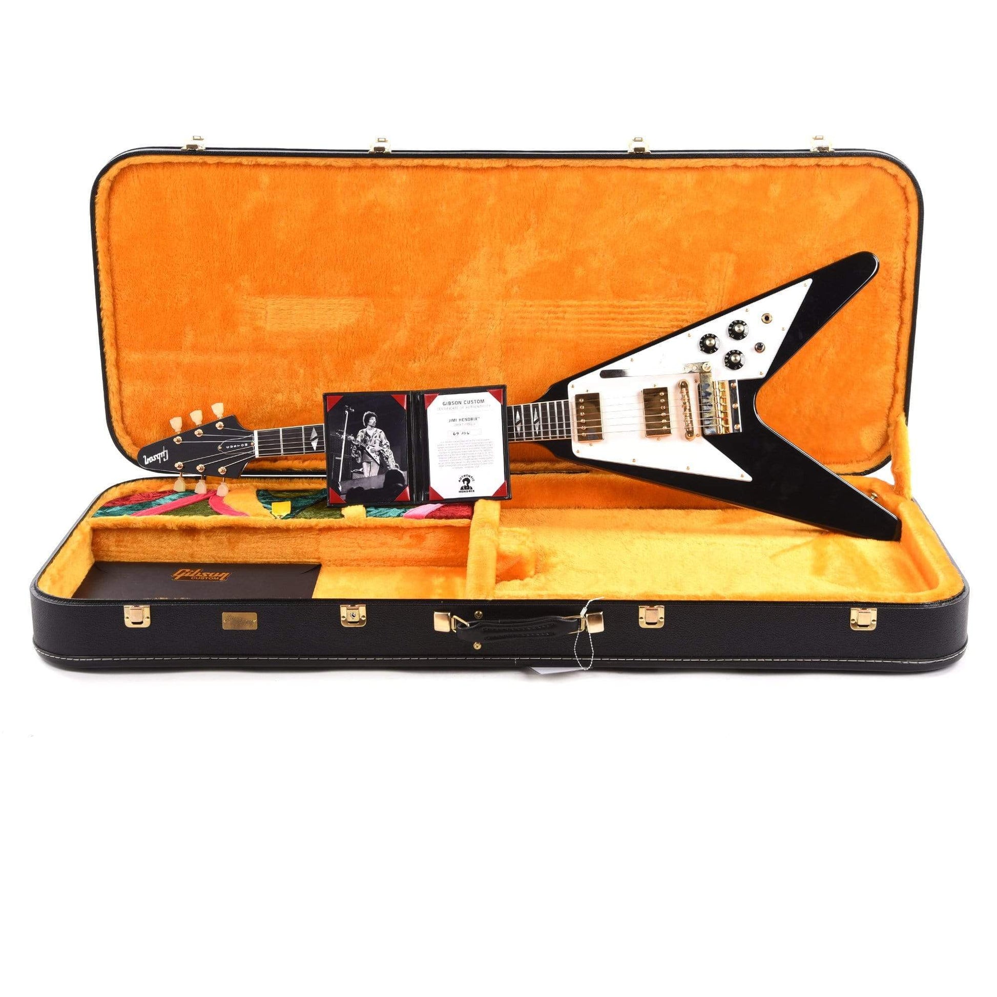 Gibson Custom Shop Jimi Hendrix 1969 Flying V Aged Ebony Electric Guitars / Solid Body