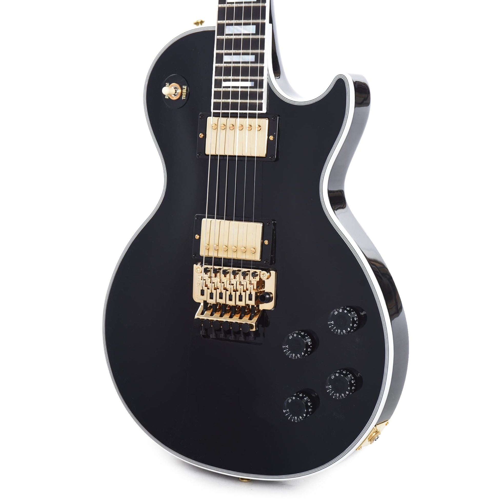 Gibson Custom Shop Les Paul Axcess Custom Ebony Gloss w/Floyd Rose Electric Guitars / Solid Body