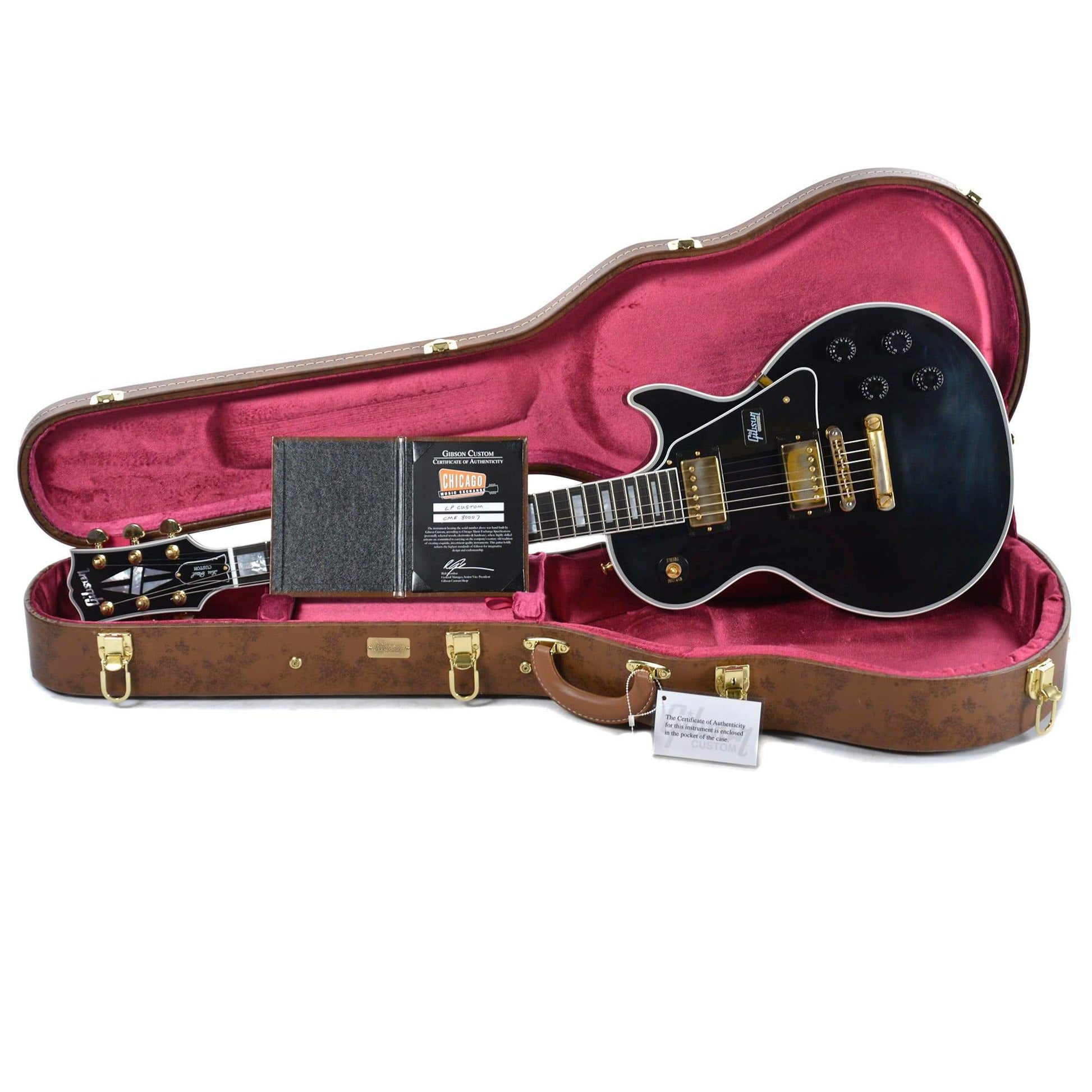 Gibson Custom Shop Les Paul Custom Ebony VOS GH w/Ebony Fingerboard Electric Guitars / Solid Body