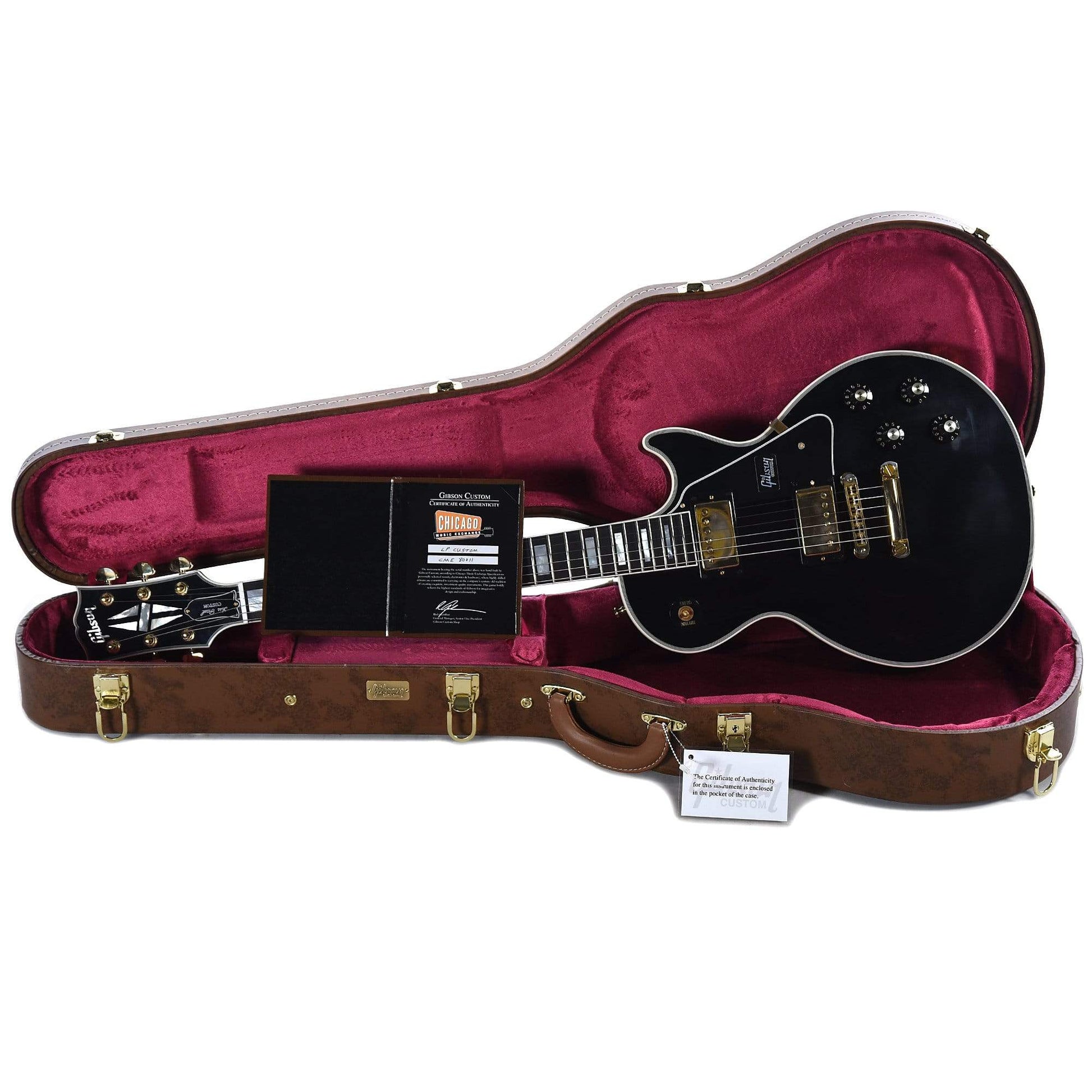 Gibson Custom Shop Les Paul Custom Ebony VOS GH w/Ebony Fingerboard Electric Guitars / Solid Body