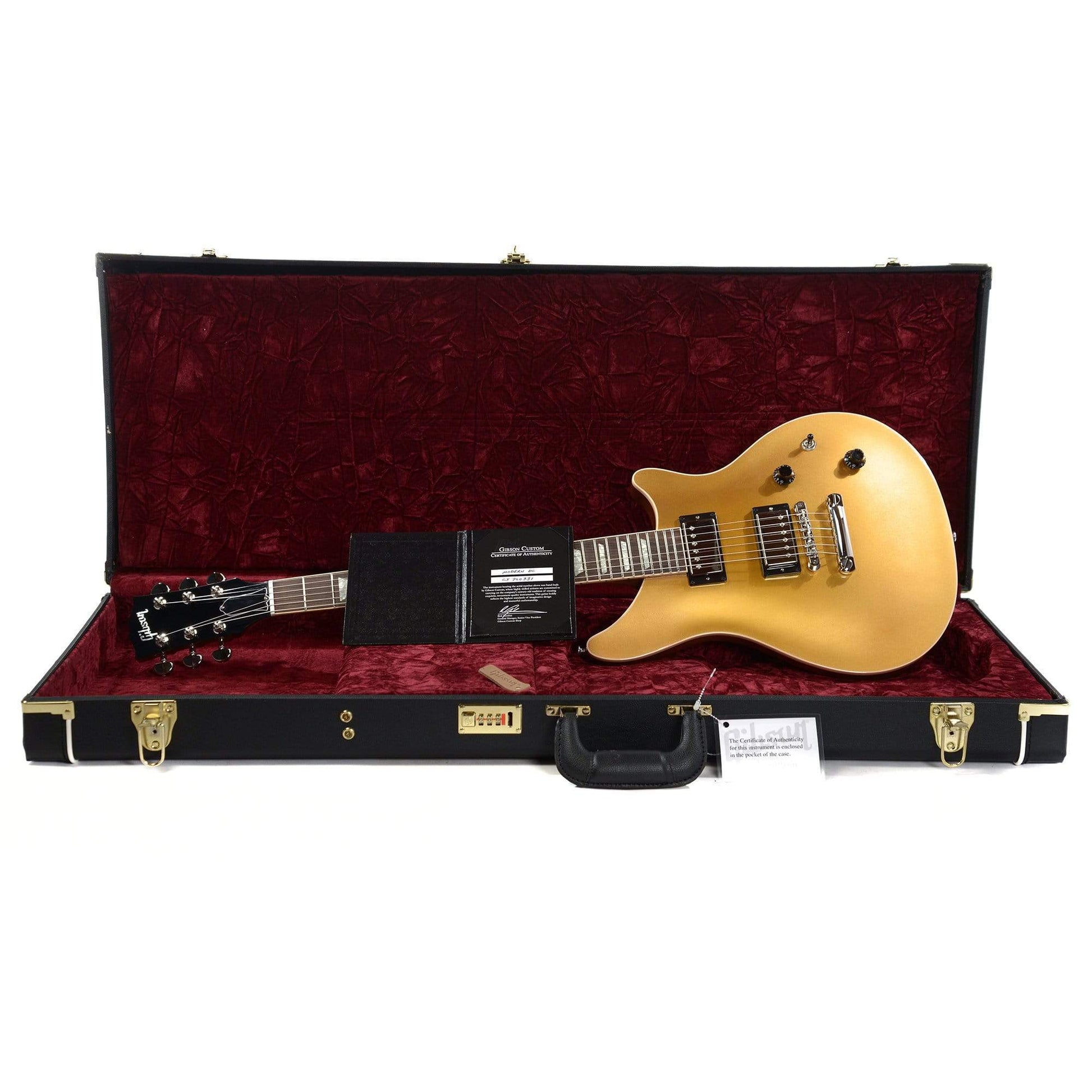 Gibson Custom Shop Modern Double Cut Standard Bullion Gold NH Electric Guitars / Solid Body