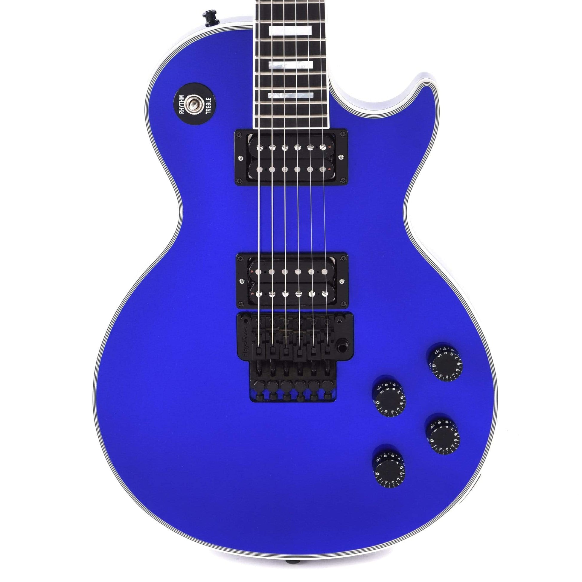 Gibson Custom Shop Modern Les Paul Axcess Custom Neon Blue Black Floyd Electric Guitars / Solid Body