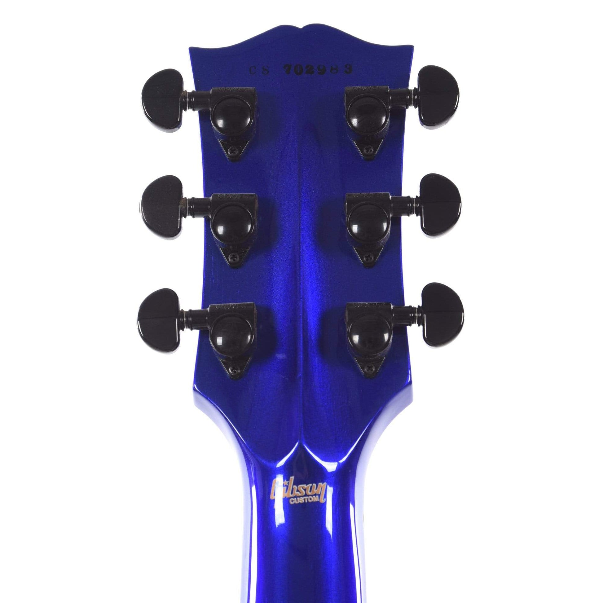 Gibson Custom Shop Modern Les Paul Axcess Custom Neon Blue Black Floyd Electric Guitars / Solid Body