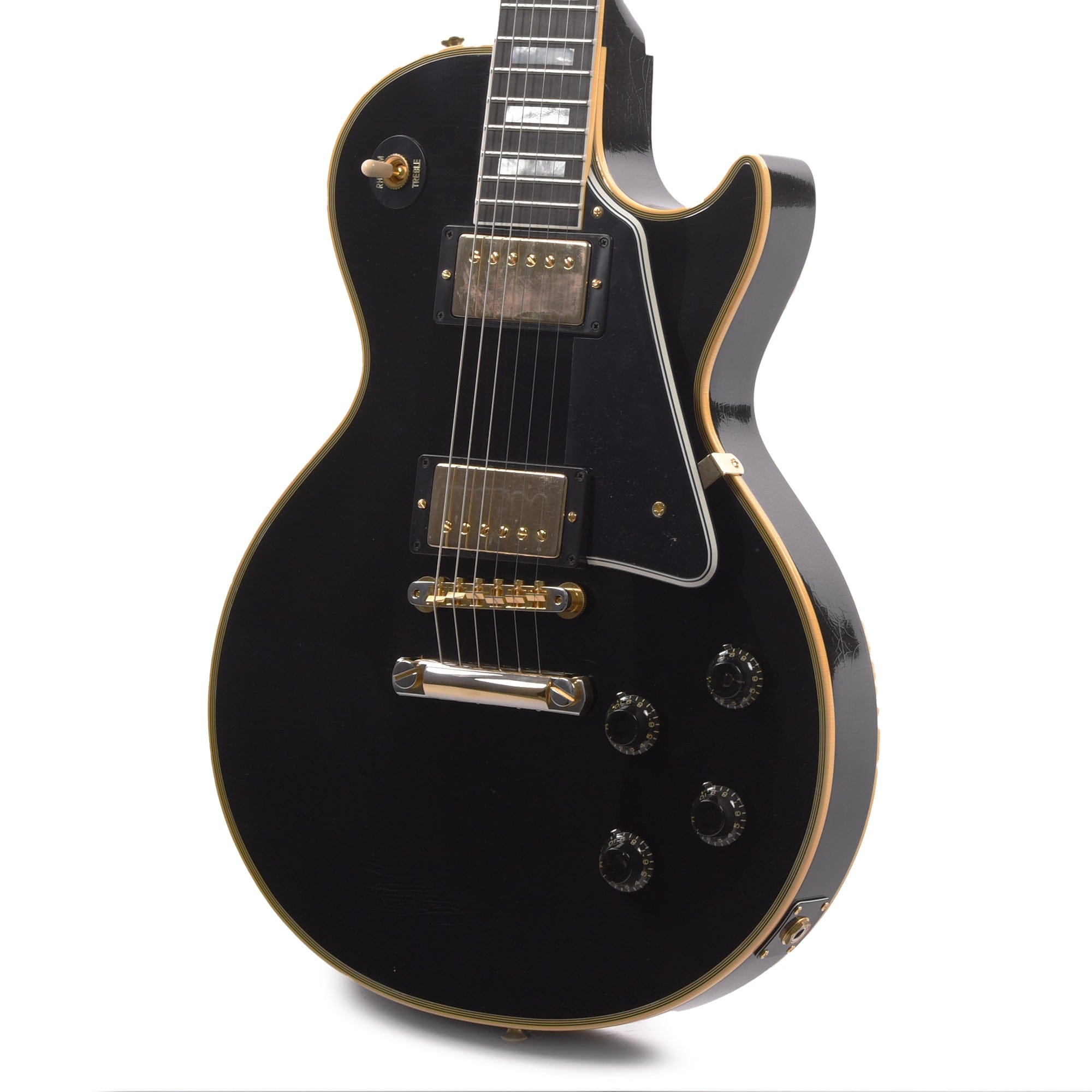 Gibson Custom Shop Murphy Lab 1957 Les Paul Custom Reissue 2-Pickup Ebony Ultra Light Aged Electric Guitars / Solid Body