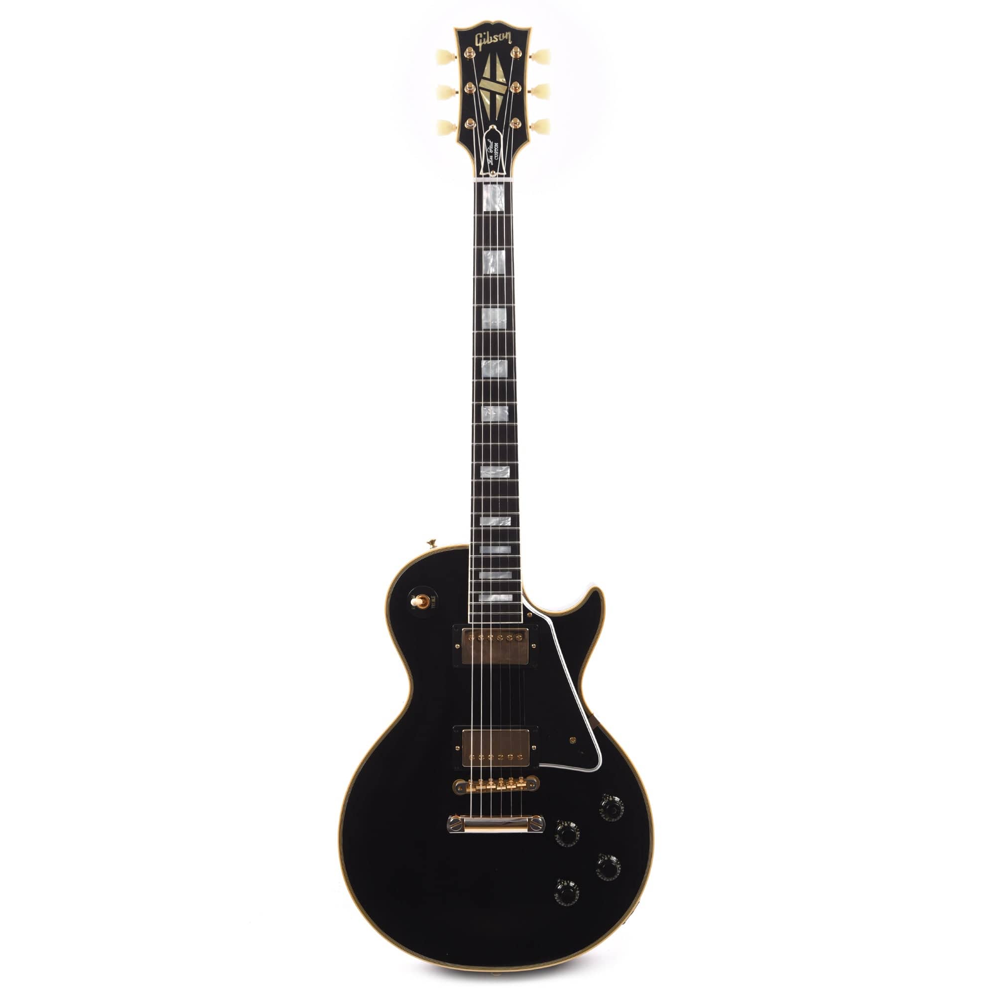 Gibson Custom Shop Murphy Lab 1957 Les Paul Custom Reissue 2-Pickup Ebony Ultra Light Aged Electric Guitars / Solid Body