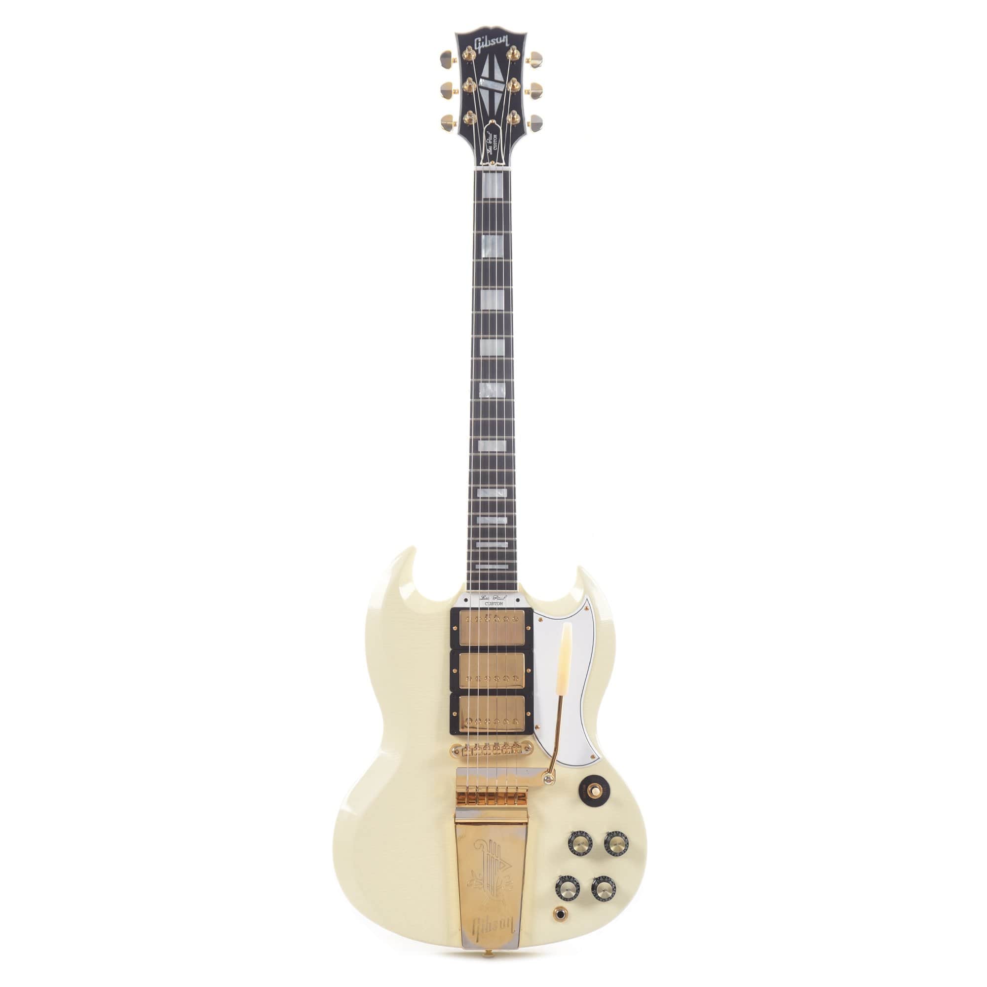 Gibson Custom Shop Murphy Lab 1963 Les Paul SG Custom Reissue 3-Pickup Classic White Ultra Light Aged w/Maestro Vibrola Electric Guitars / Solid Body