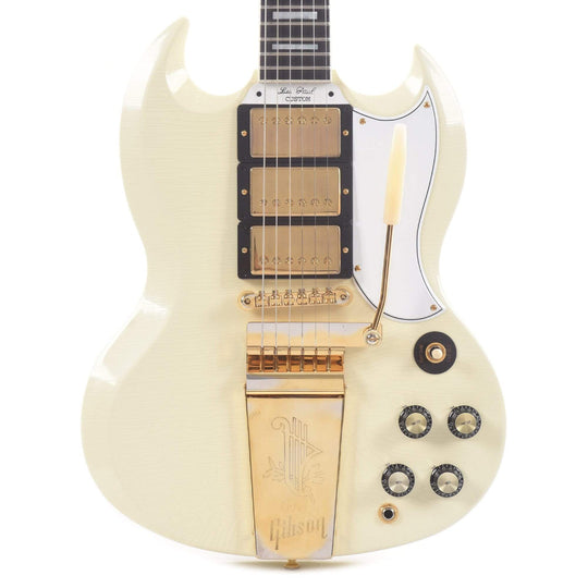 Gibson Custom Shop Murphy Lab 1963 Les Paul SG Custom Reissue 3-Pickup Classic White Ultra Light Aged w/Maestro Vibrola Electric Guitars / Solid Body