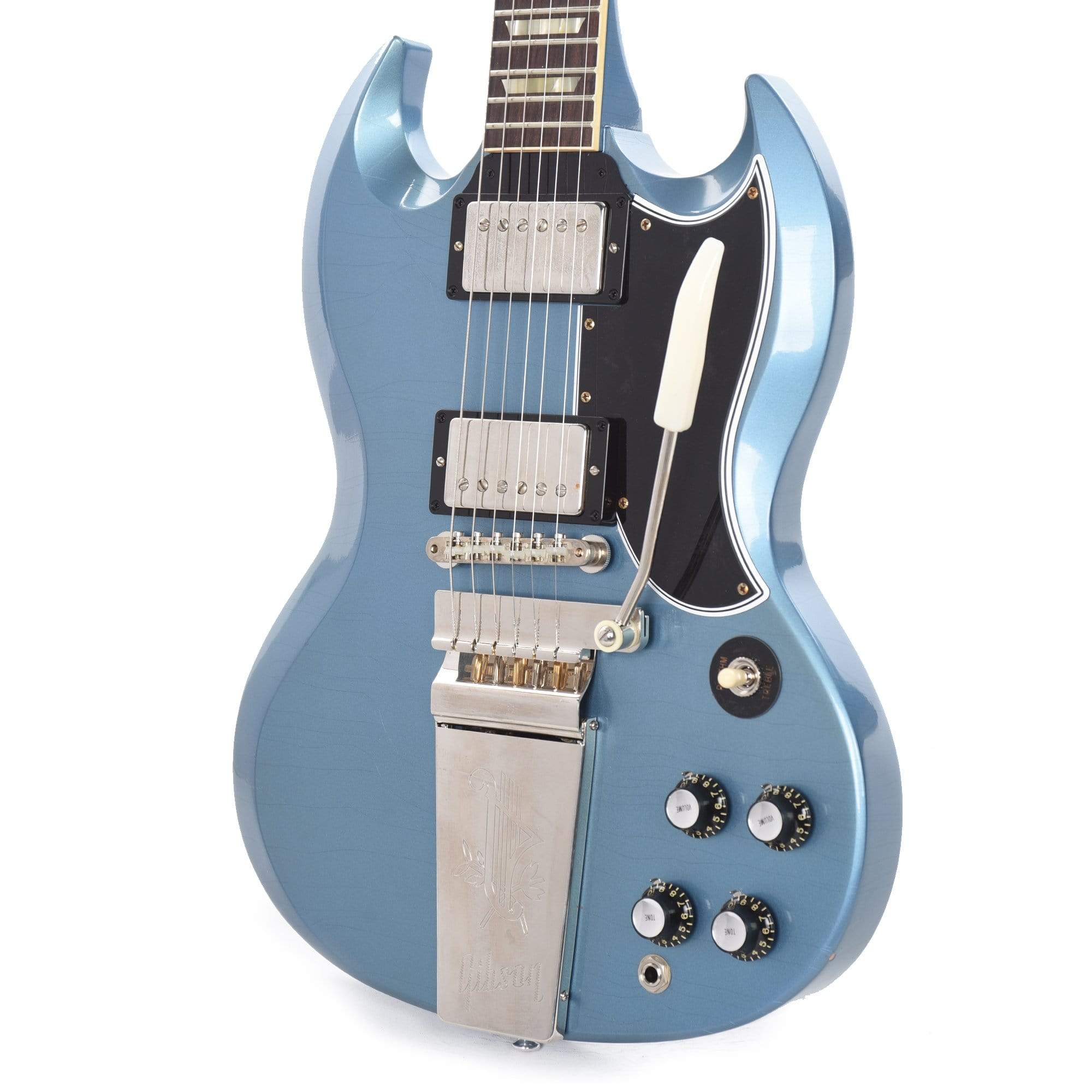 Gibson Custom Shop Murphy Lab 1964 SG Standard Reissue Pelham Blue Ultra Light Aged w/Maestro Vibrola Electric Guitars / Solid Body