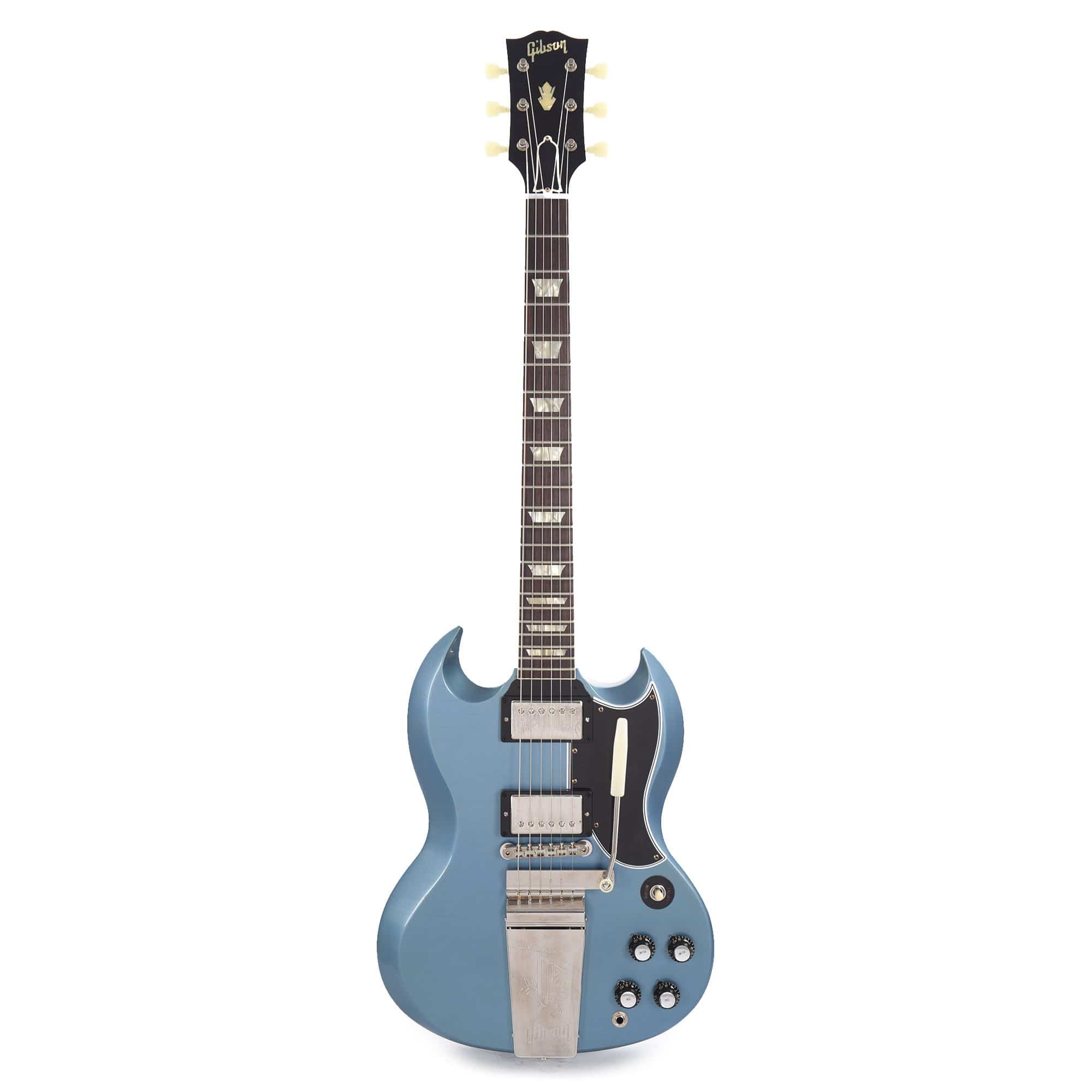 Gibson Custom Shop Murphy Lab 1964 SG Standard Reissue Pelham Blue Ultra Light Aged w/Maestro Vibrola Electric Guitars / Solid Body