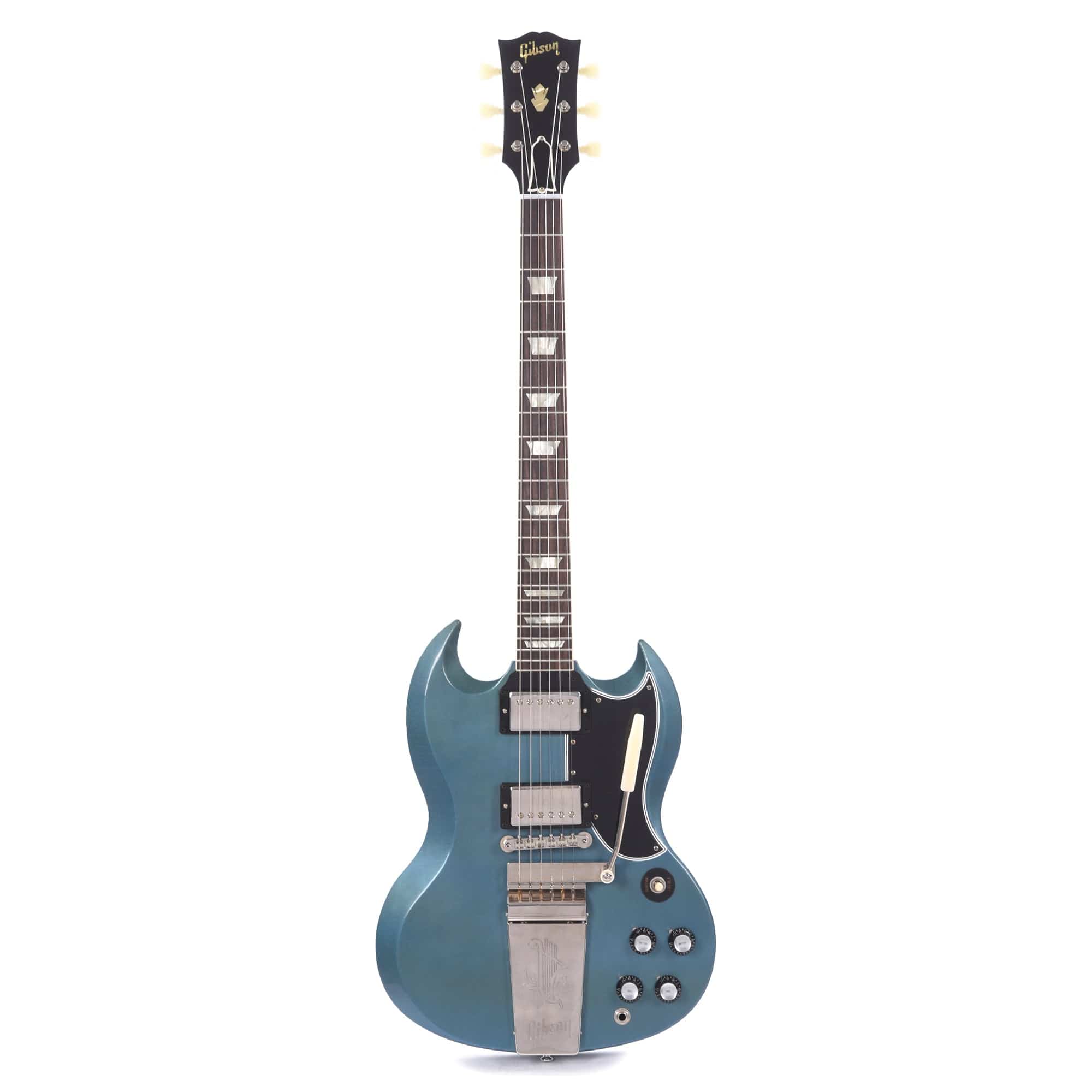 Gibson Custom Shop Murphy Lab 1964 SG Standard Reissue Pelham Blue Ultra Light Aged w/Maestro Vibrola Electric Guitars / Solid Body