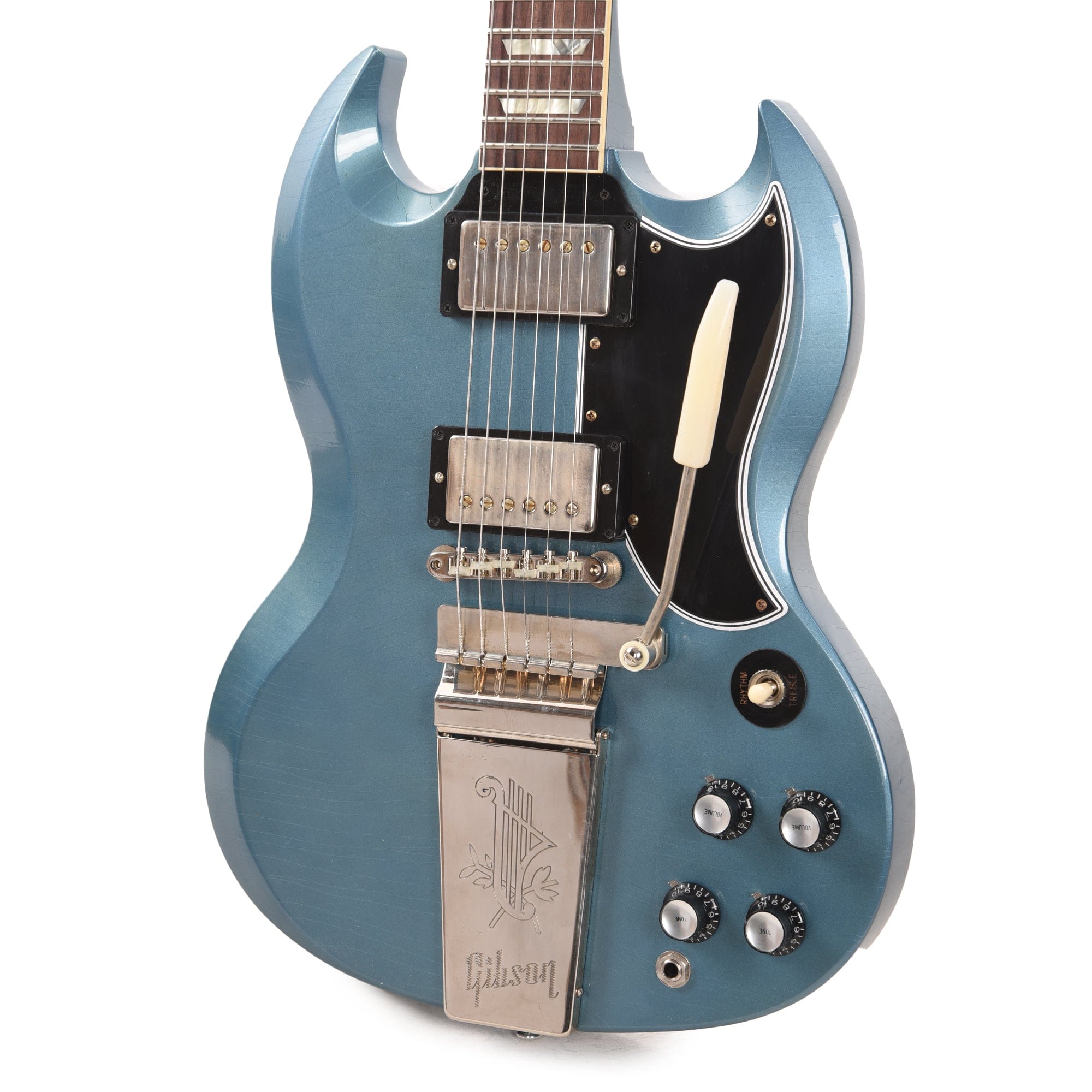 Gibson Custom Shop Murphy Lab 1964 SG Standard Reissue Pelham Blue Ultra Light Aged w/Maestro Vibrola Electric Guitars / Solid Body