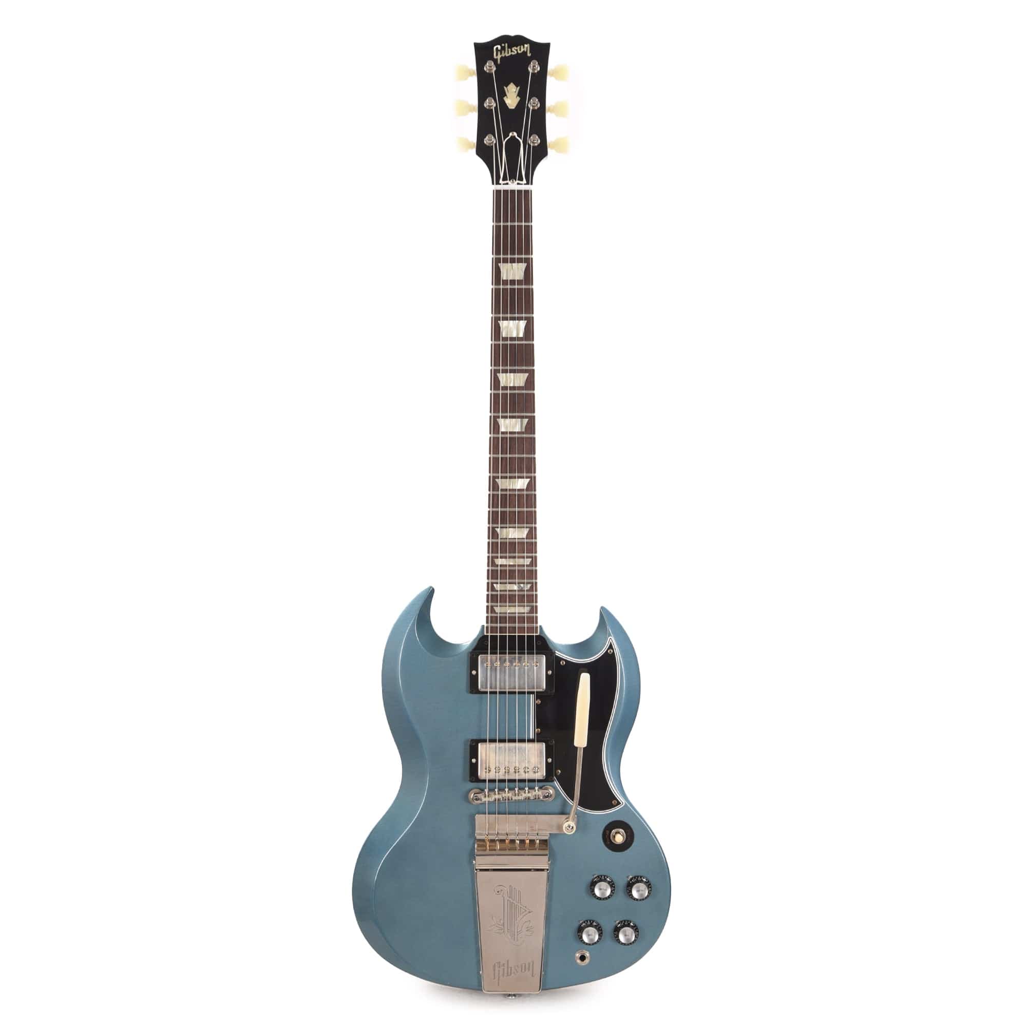 Gibson Custom Shop Murphy Lab 1964 SG Standard Reissue Pelham Blue Ultra Light Aged w/Maestro Vibrola Electric Guitars / Solid Body