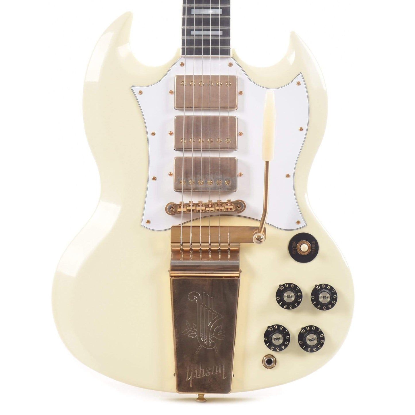 Gibson Custom Shop SG Custom 3-Pickup Classic White VOS w/Maestro Electric Guitars / Solid Body