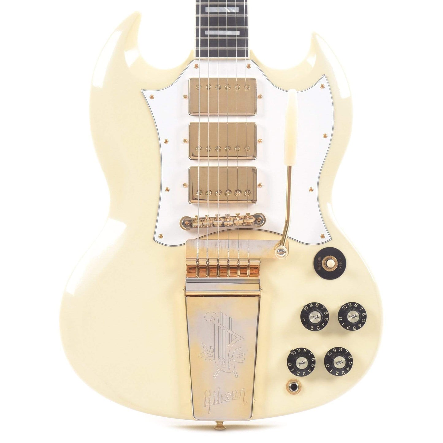 Gibson Custom Shop SG Custom 3-Pickup Classic White VOS w/Maestro Electric Guitars / Solid Body