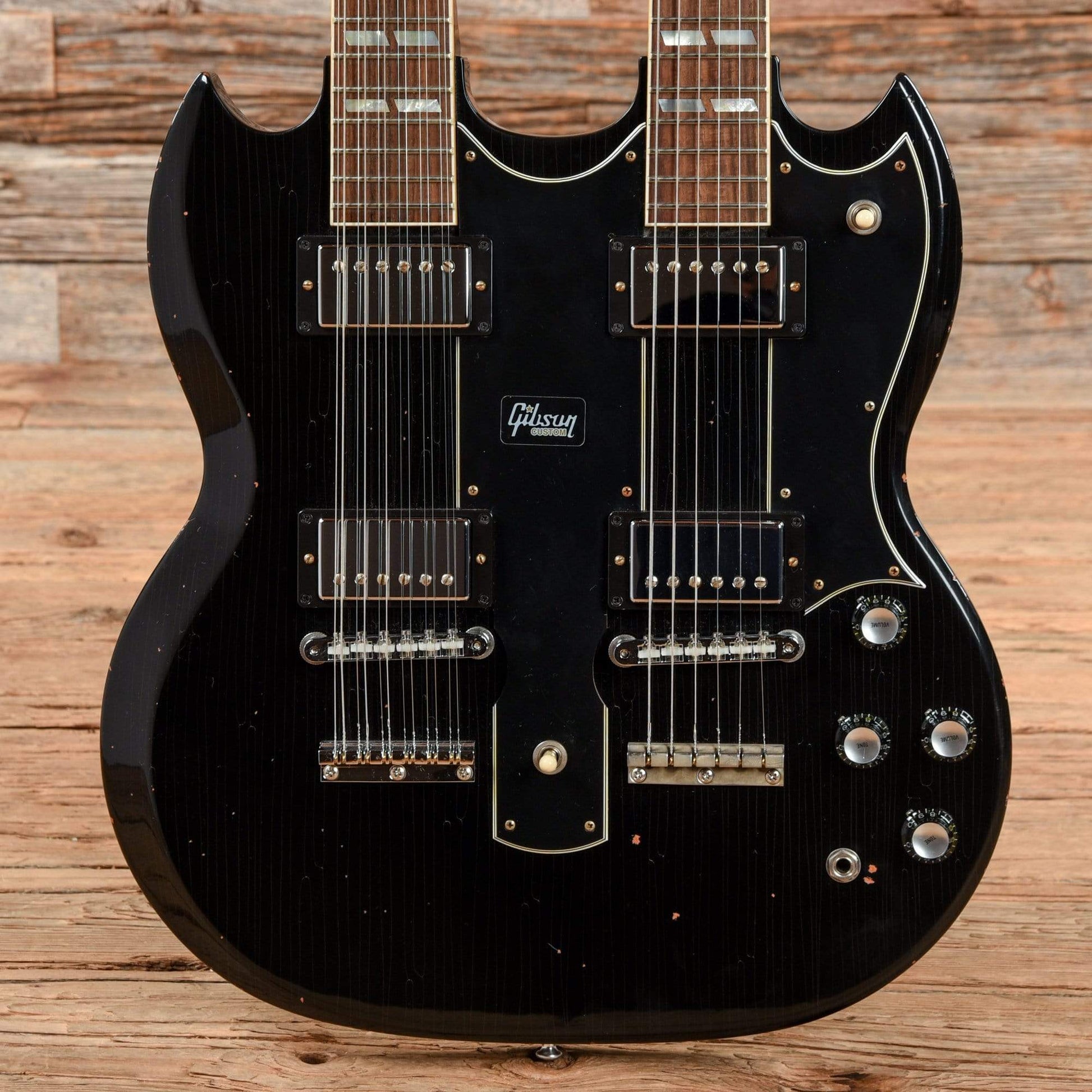 Gibson Custom Shop Slash '66 EDS-1275 Doubleneck (Signed, Aged) Black 2019 Electric Guitars / Solid Body